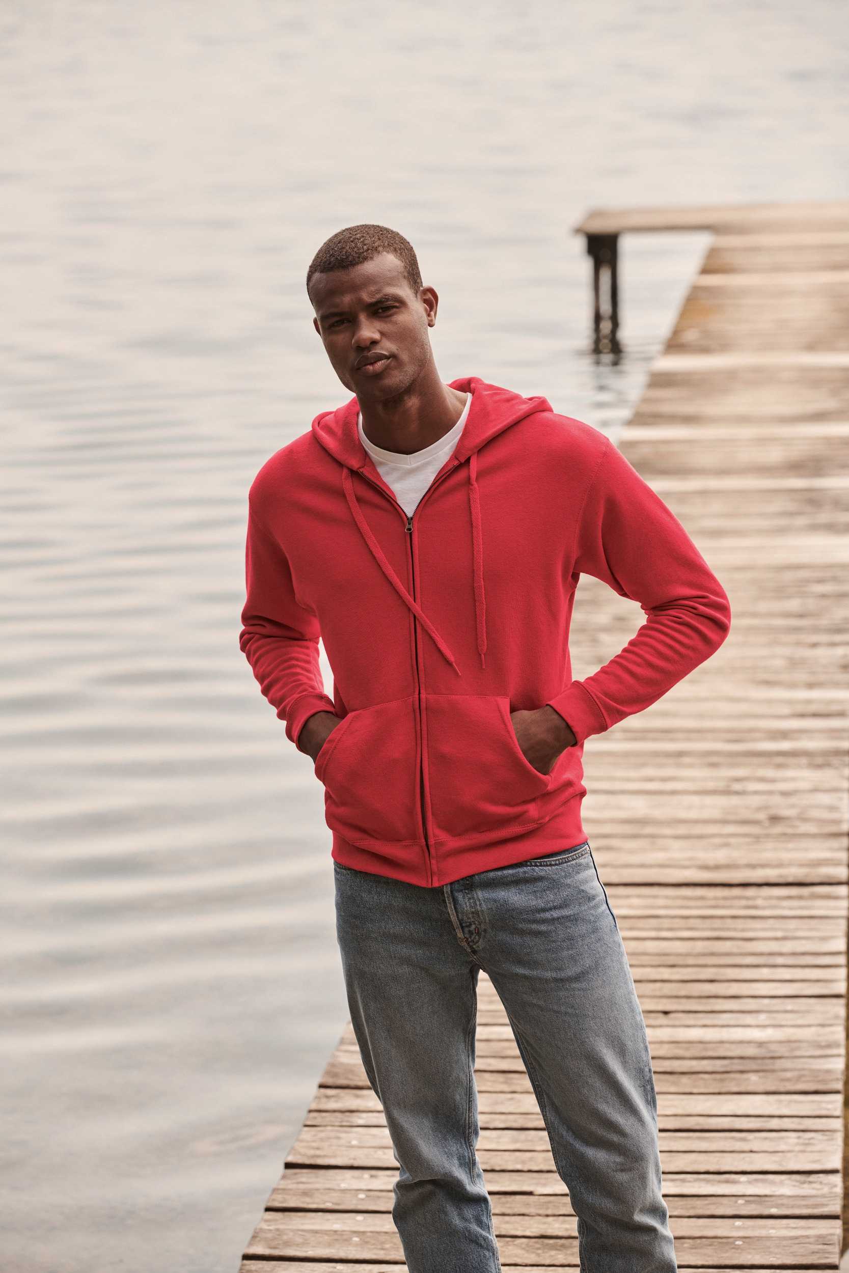 Fruit of the Loom Sudadera Classic cremallera y capucha hombre (62-062-0)