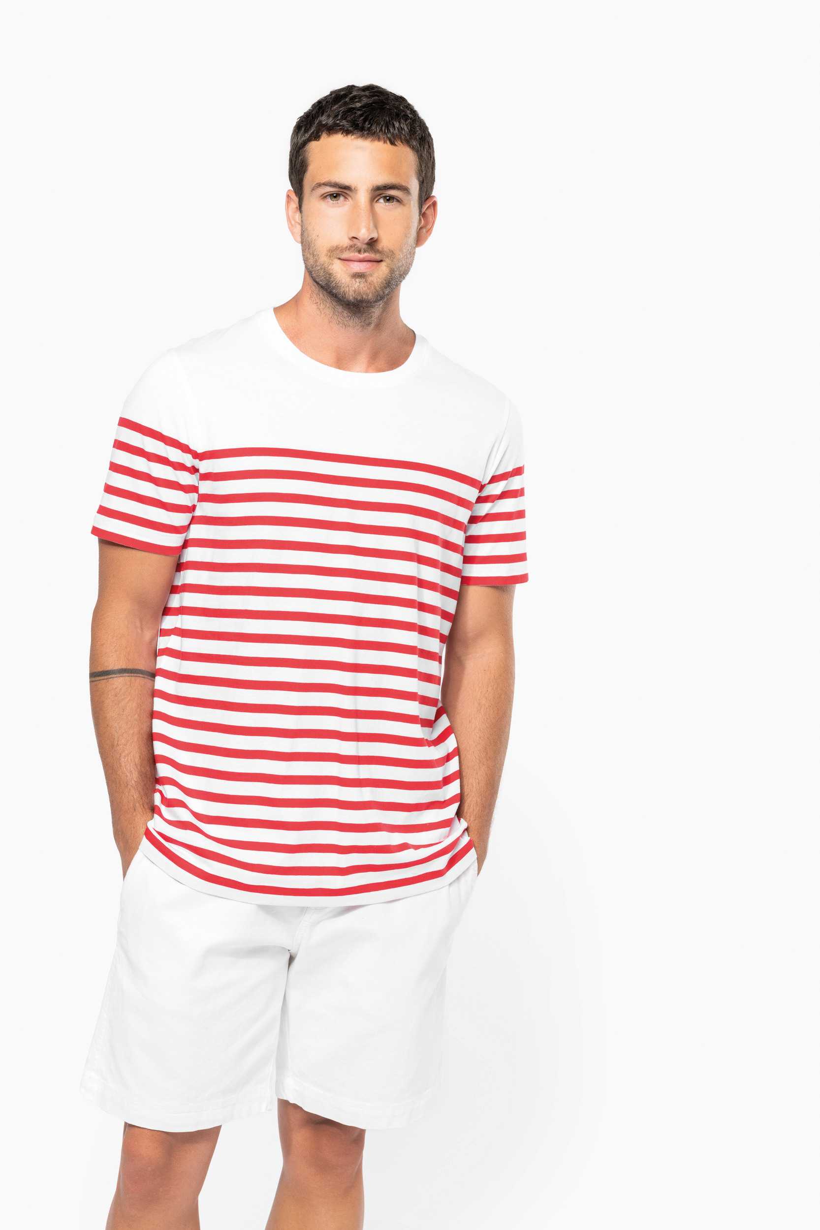Kariban Camiseta marinera algodón orgánico hombre