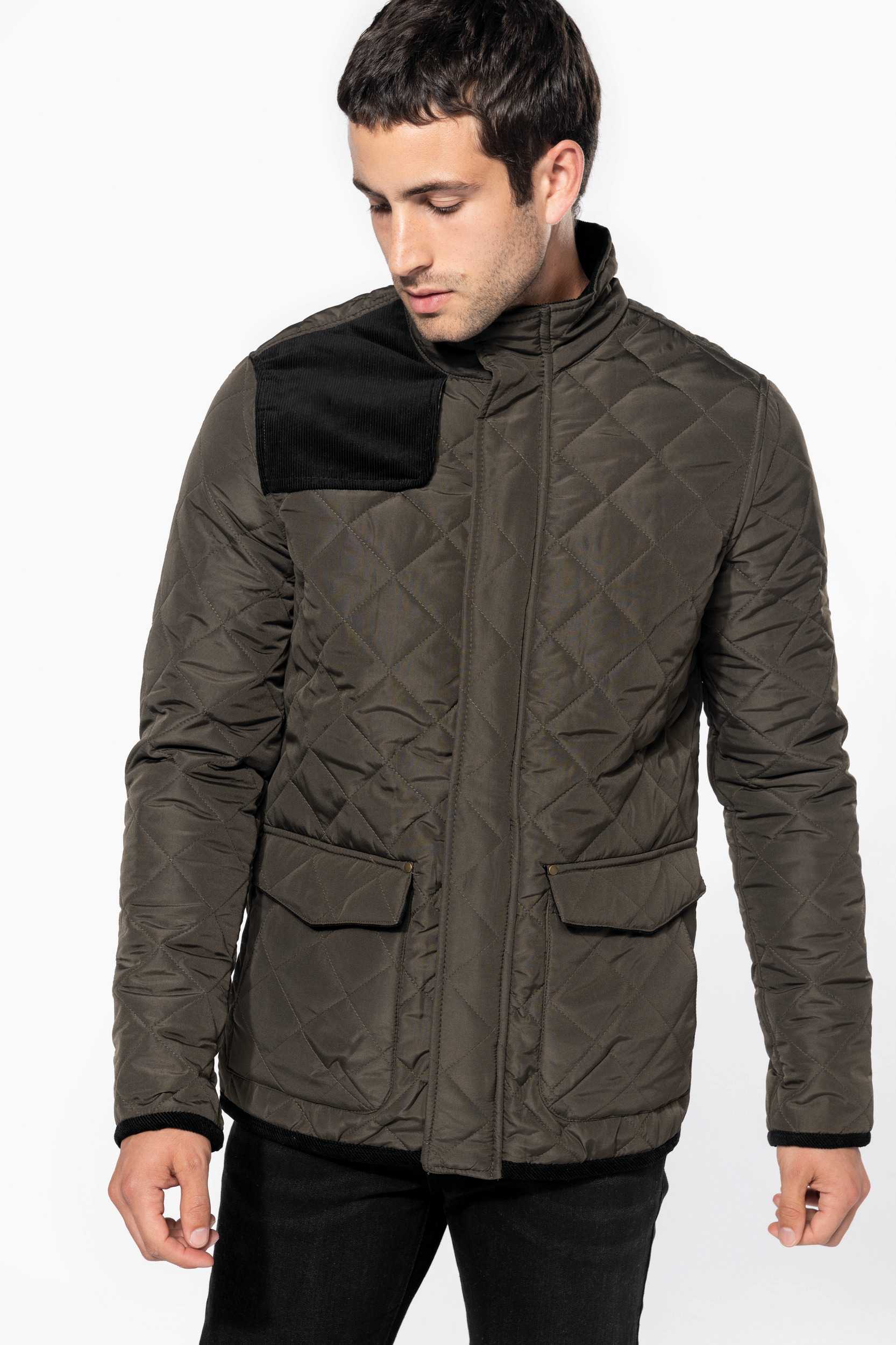 Kariban Chaqueta acolchada rombos hombre