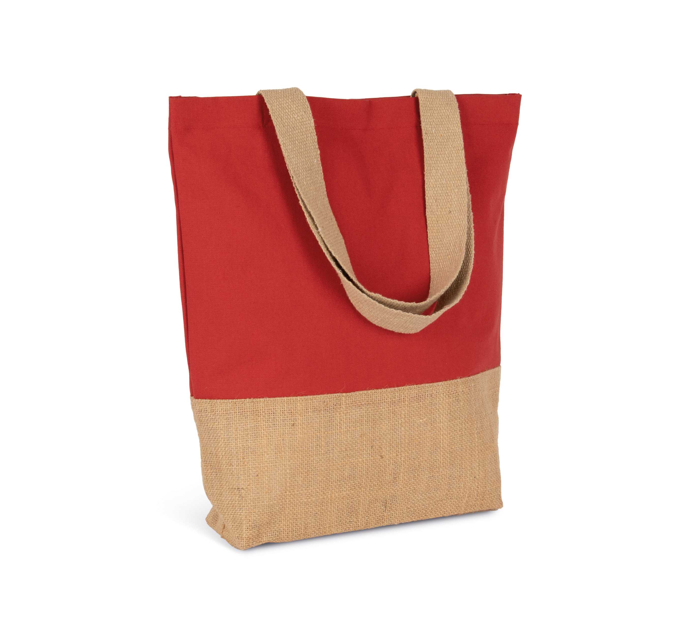 Ki-mood Bolsa de compras de algodón e hilos de yute laminados