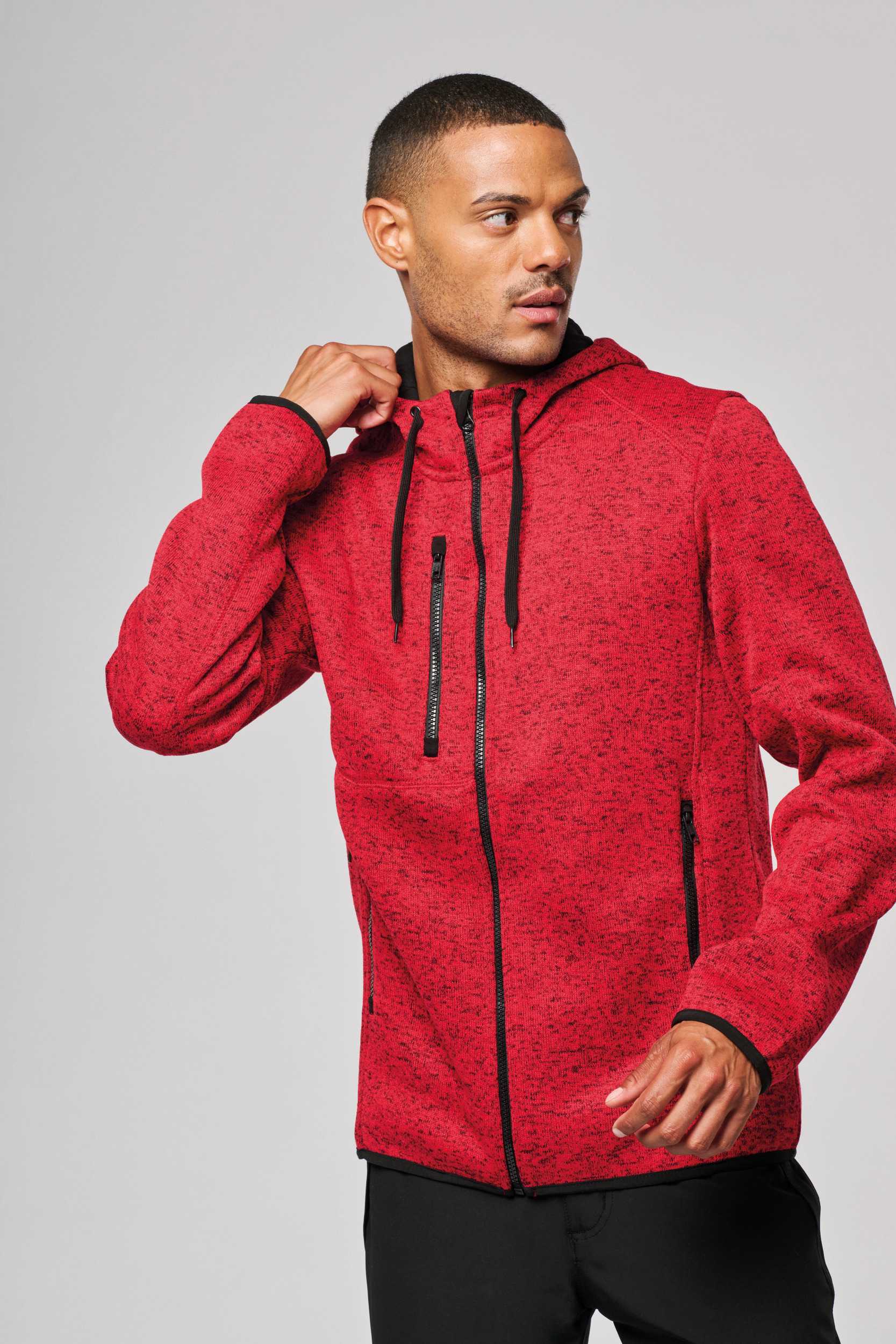 PROACT Chaqueta jaspeada con capucha hombre
