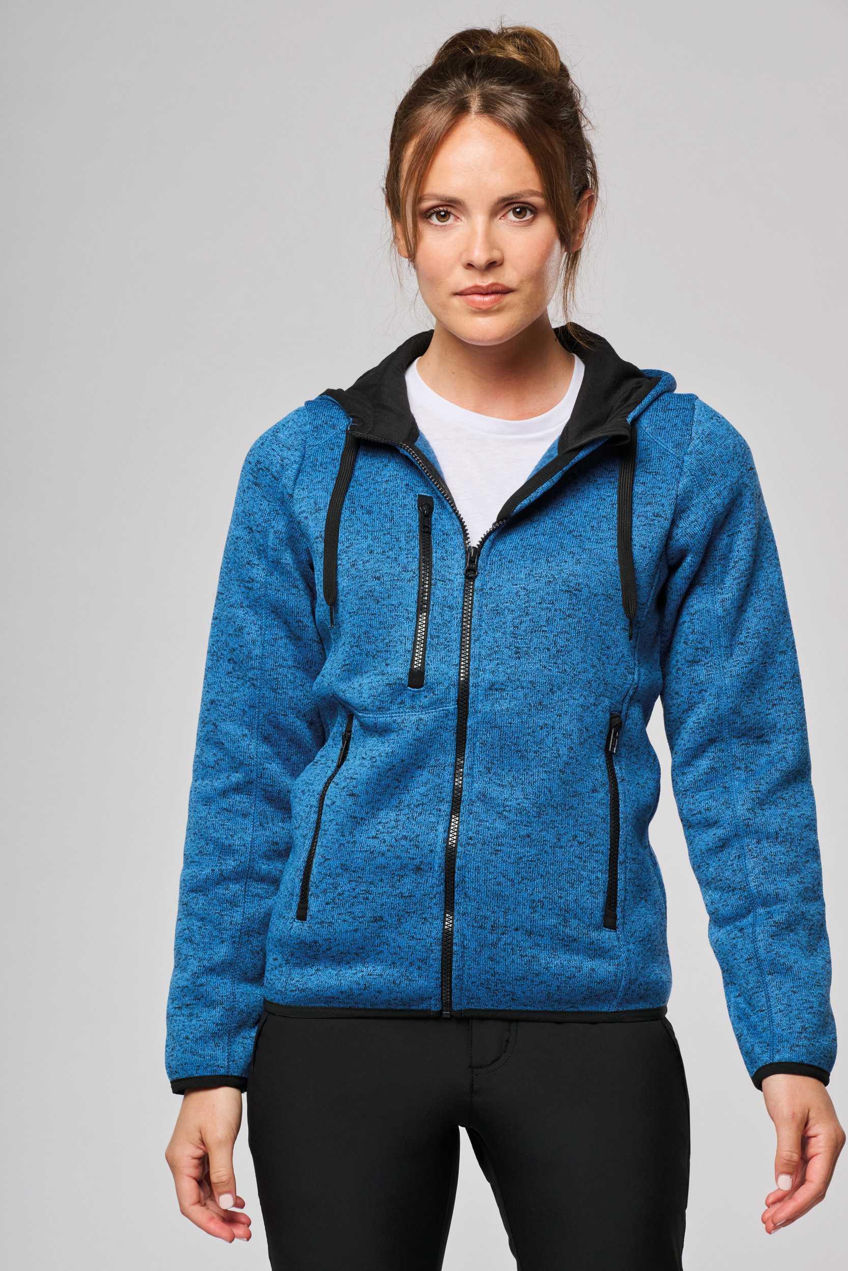 PROACT Chaqueta jaspeada con capucha mujer