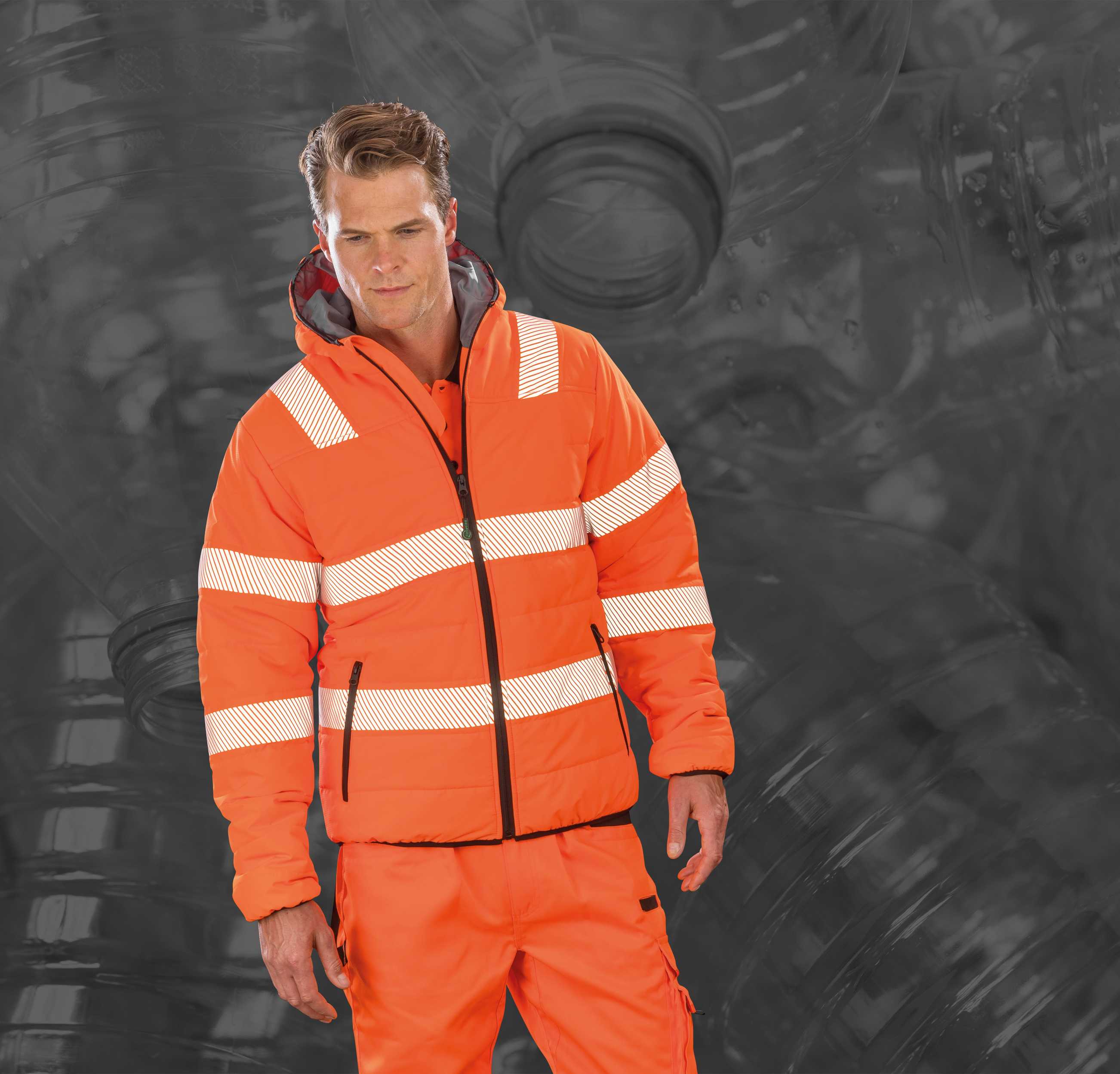 Result Chaqueta de seguridad ripstop acolchada - Material reciclado