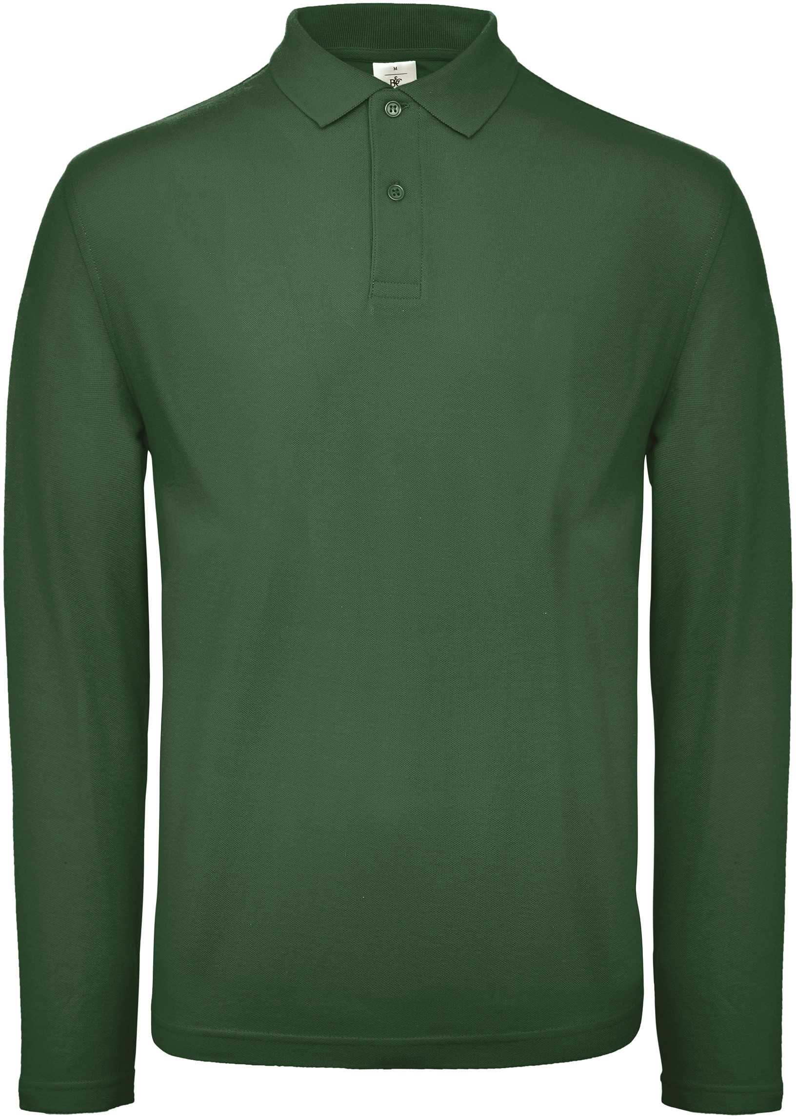 ID.001 Polo manga larga hombre Bottle Green