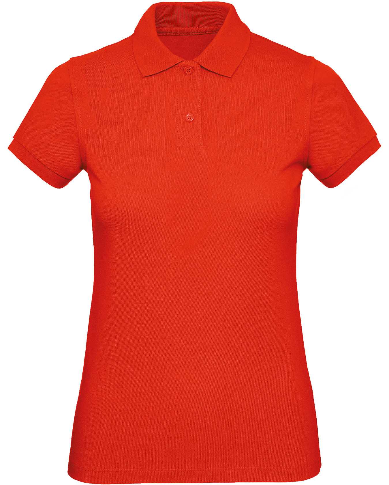 Polo Orgánico Inspire mujer Fire Red