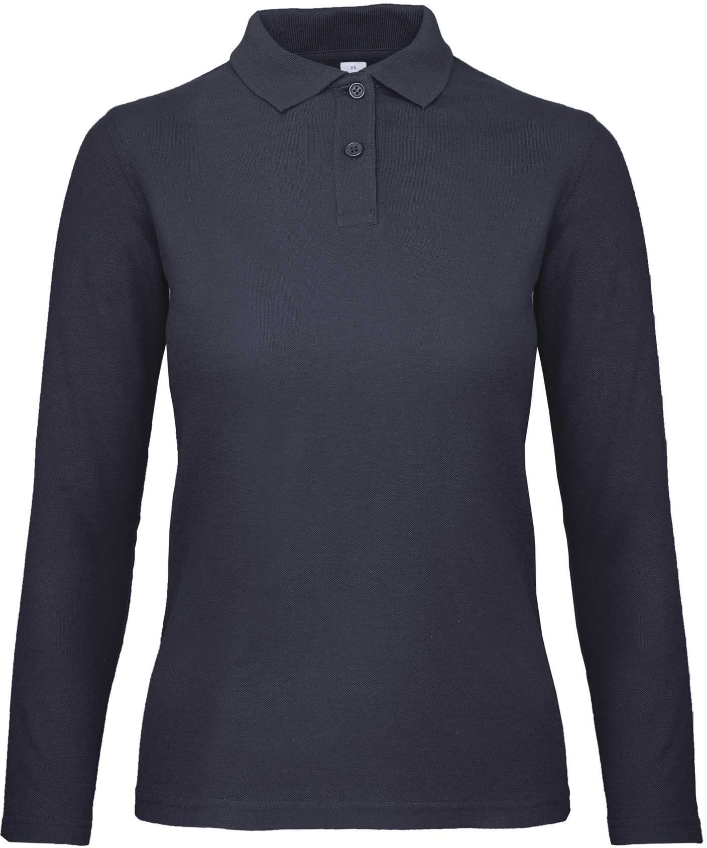 ID.001 Polo manga larga mujer Navy