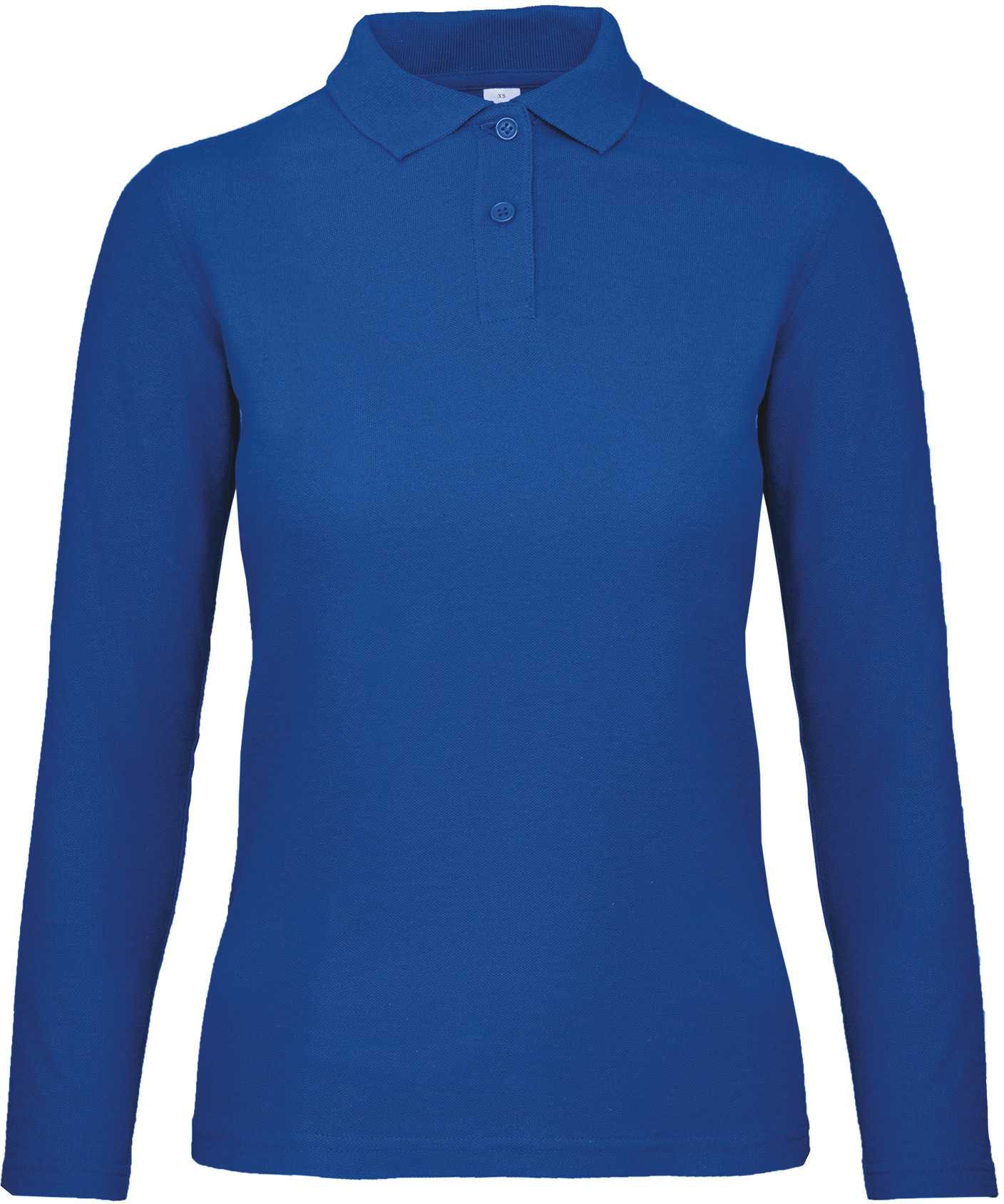 ID.001 Polo manga larga mujer Royal Blue