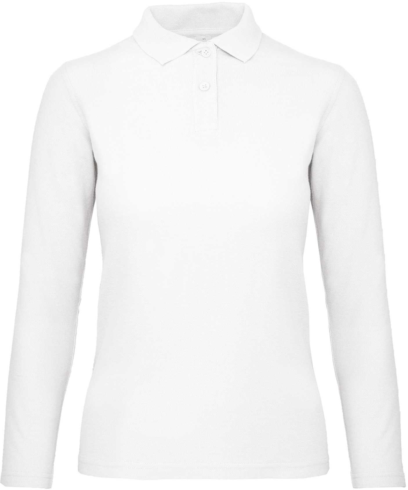 ID.001 Polo manga larga mujer White