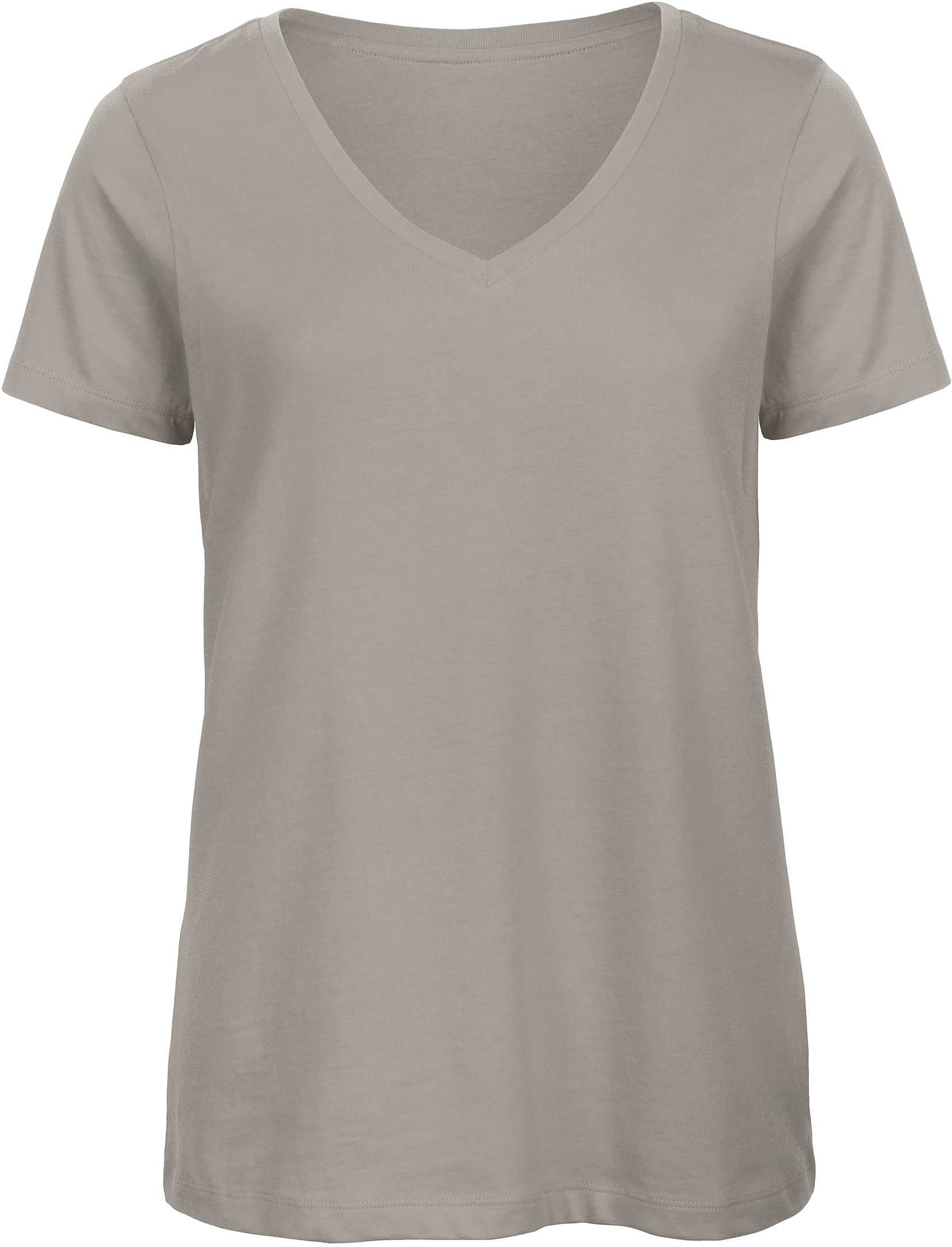 Camiseta Organic Inspire cuello de pico mujer Light Grey
