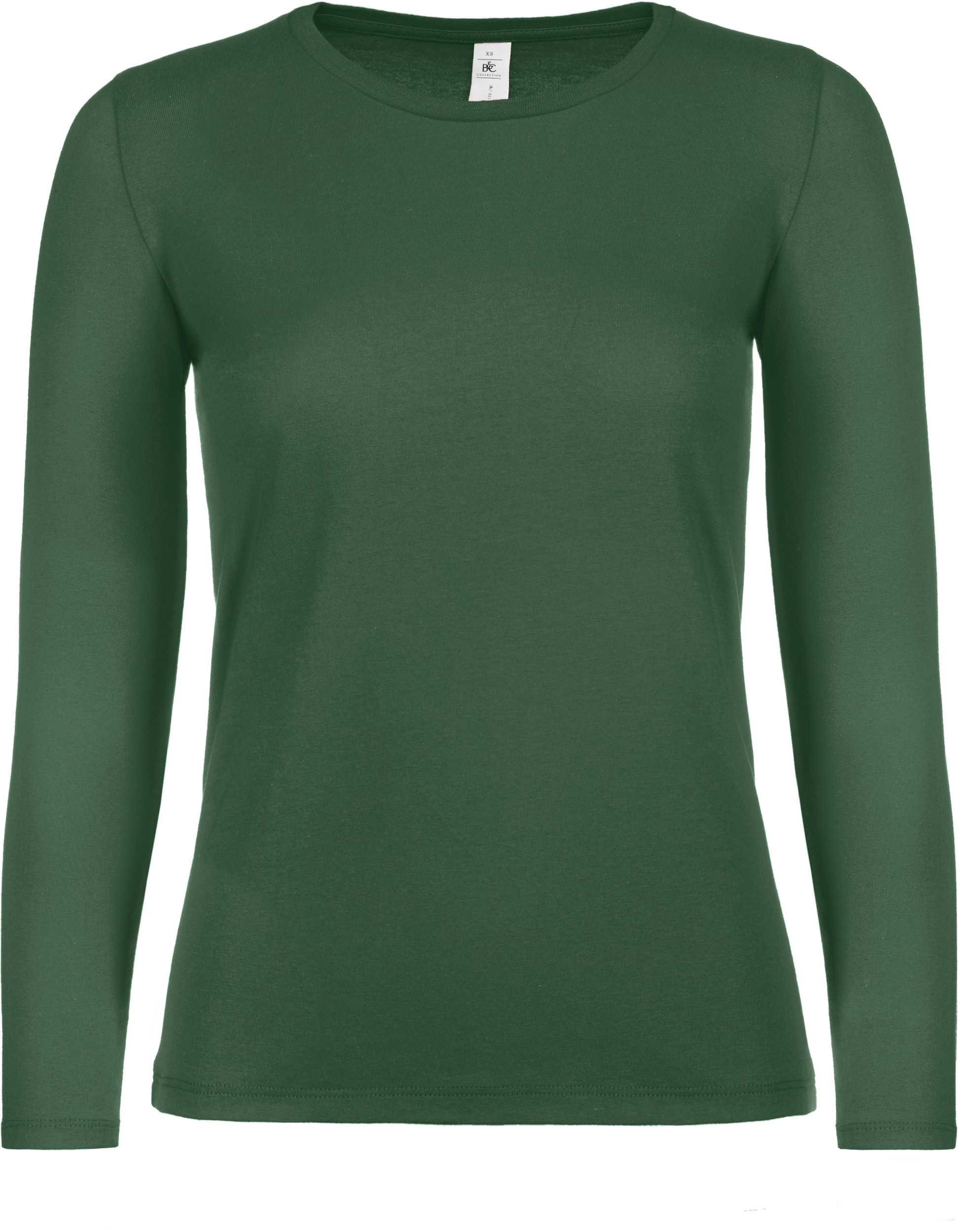 Camiseta #E150 manga larga mujer Bottle Green