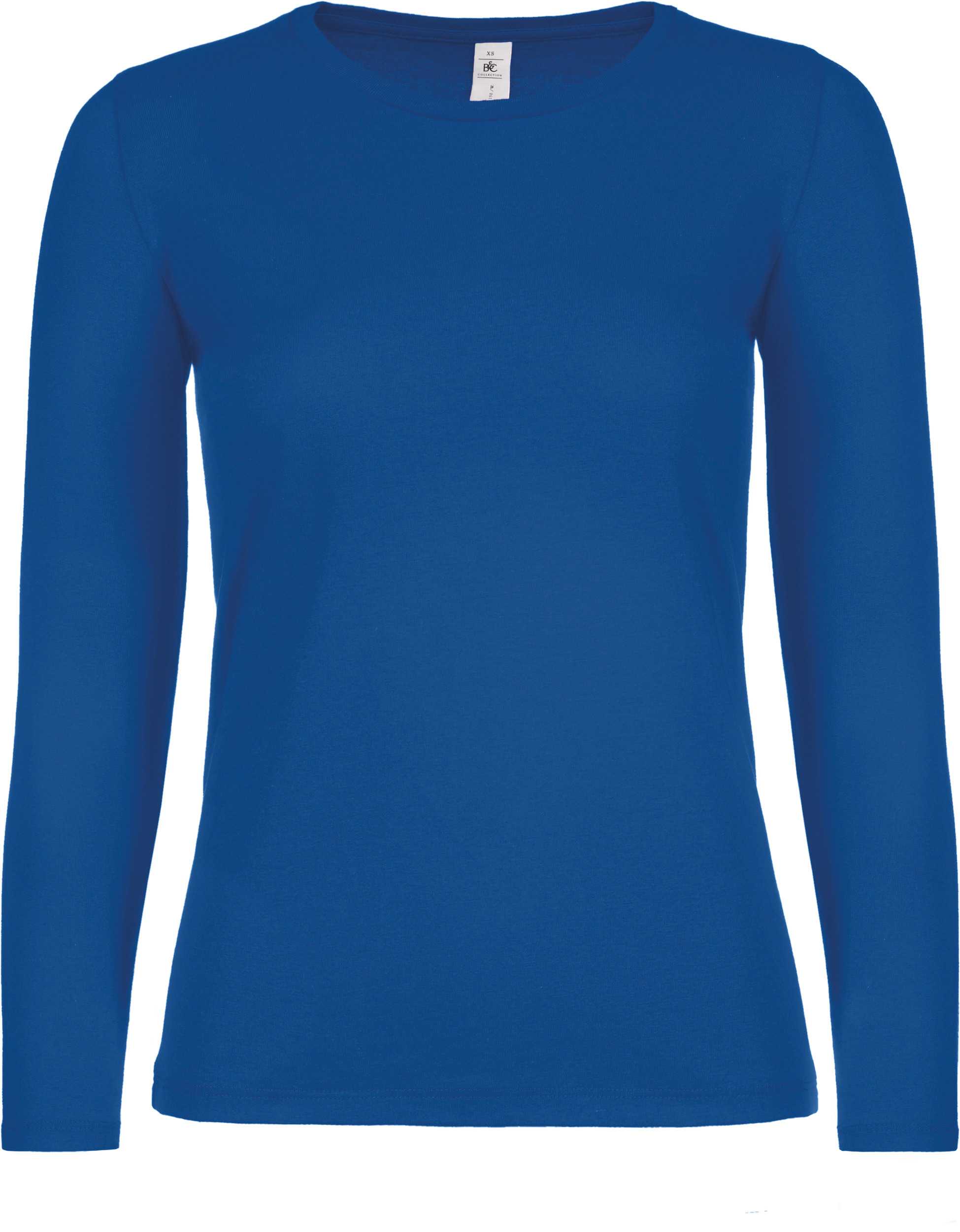 Camiseta #E150 manga larga mujer Royal Blue