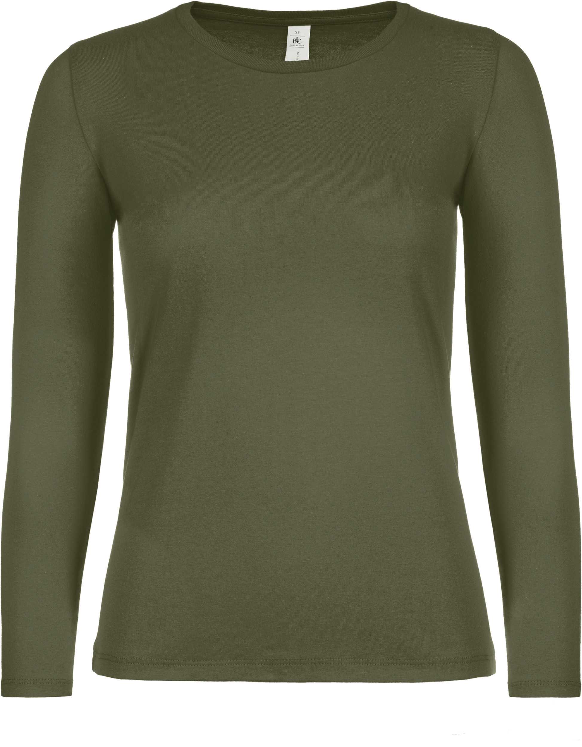Camiseta #E150 manga larga mujer Urban Khaki