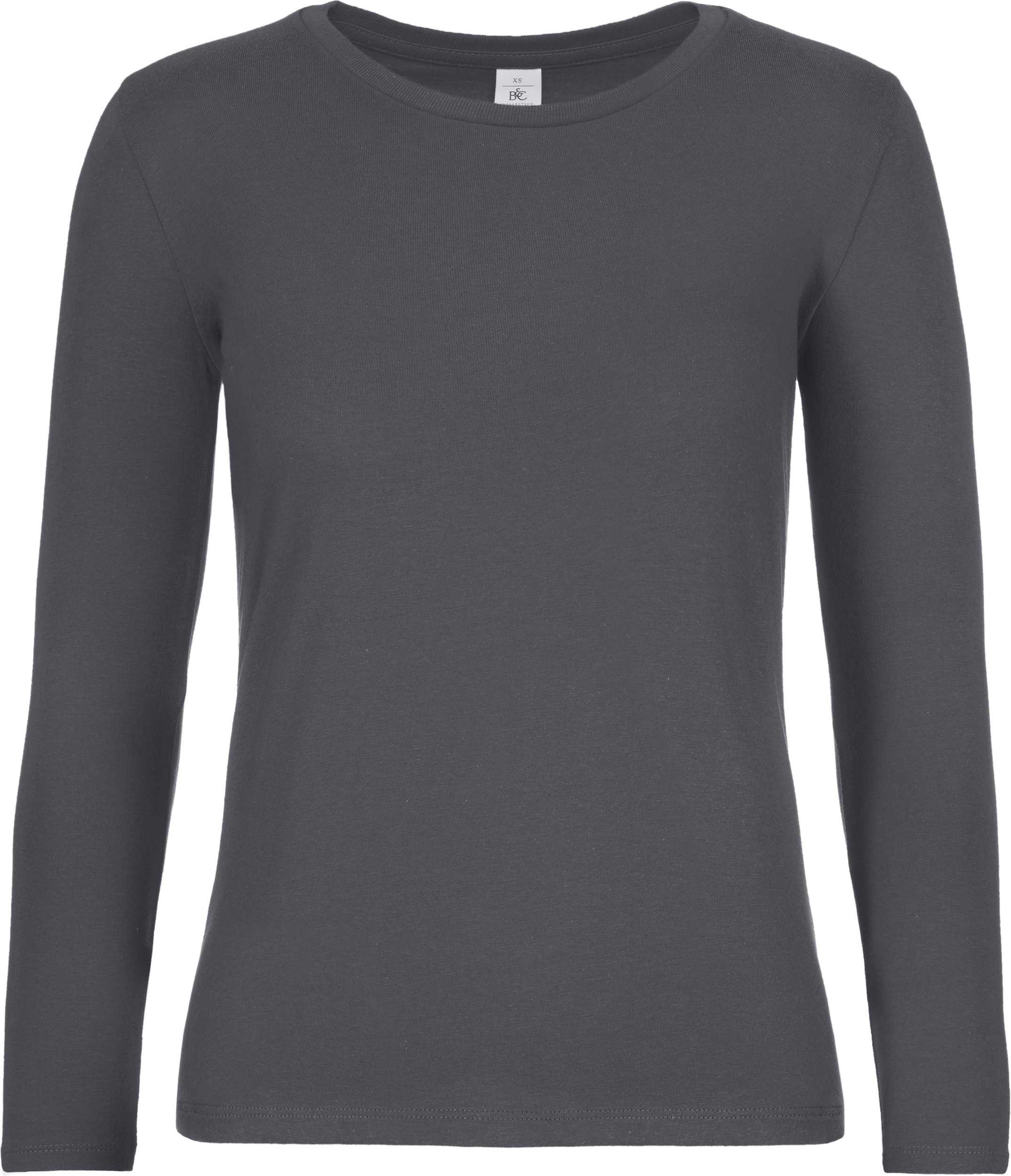 Camiseta #E190 manga larga mujer Dark Grey