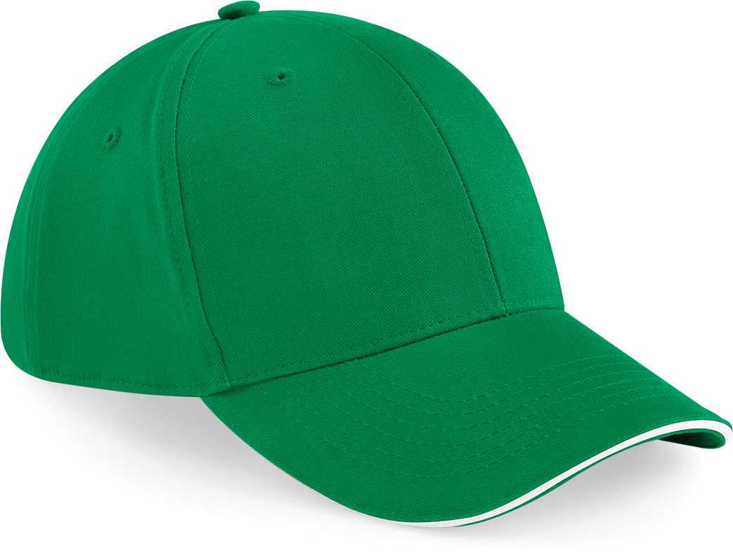 Gorra Athleisure - 6 paneles Kelly Green / White