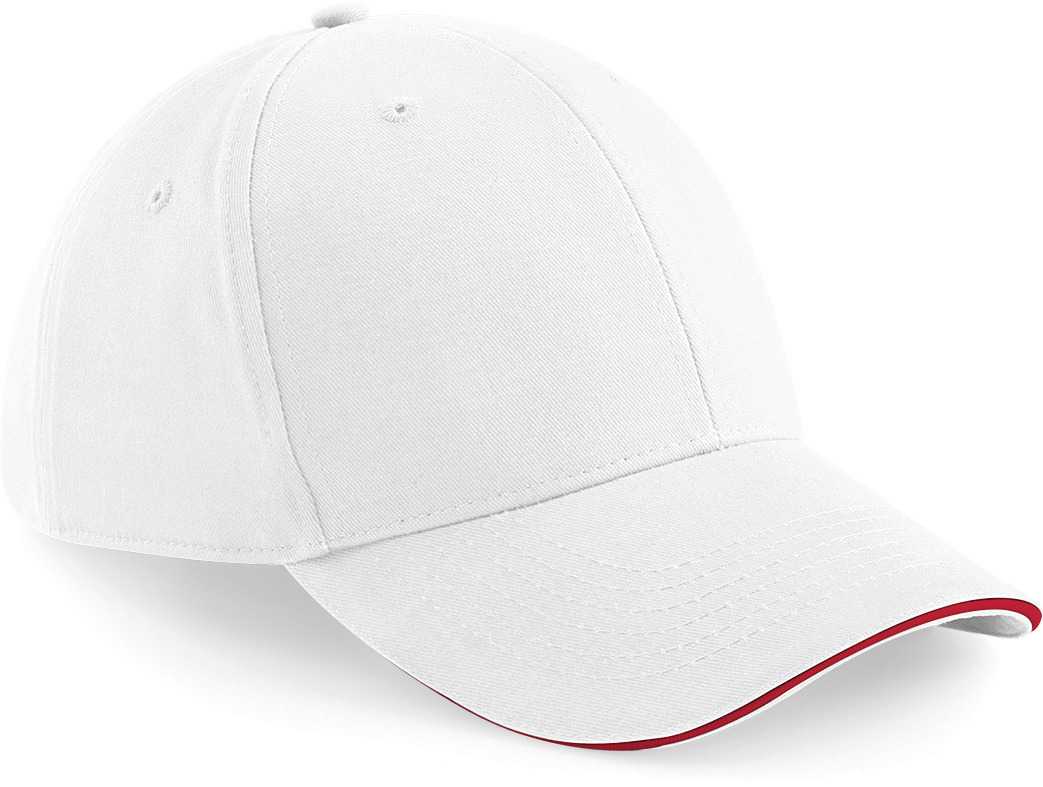 Gorra Athleisure - 6 paneles White / Classic Red
