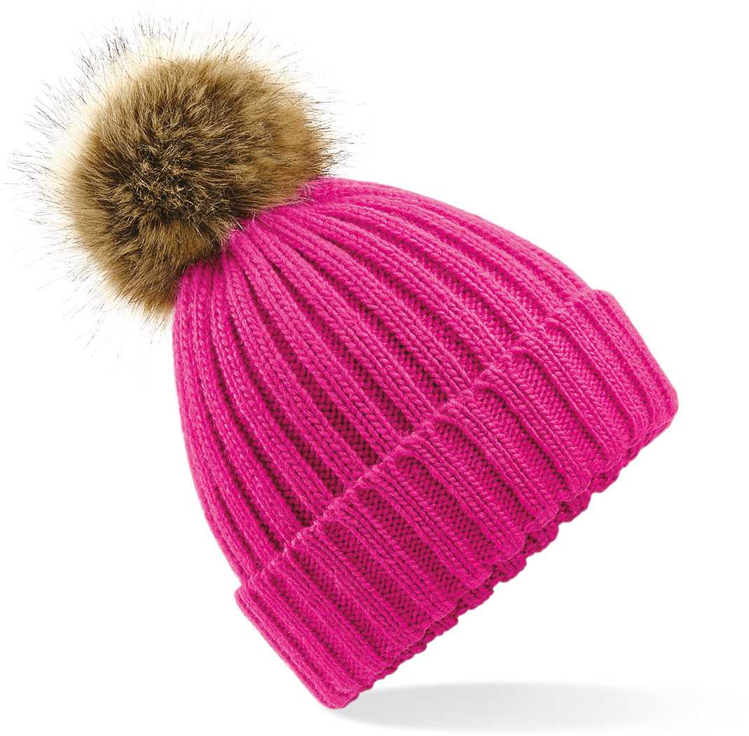 Gorro con Pompón Fuchsia