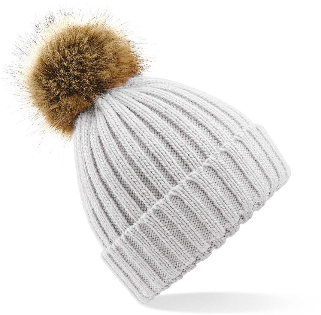 Gorro con Pompón Light Grey