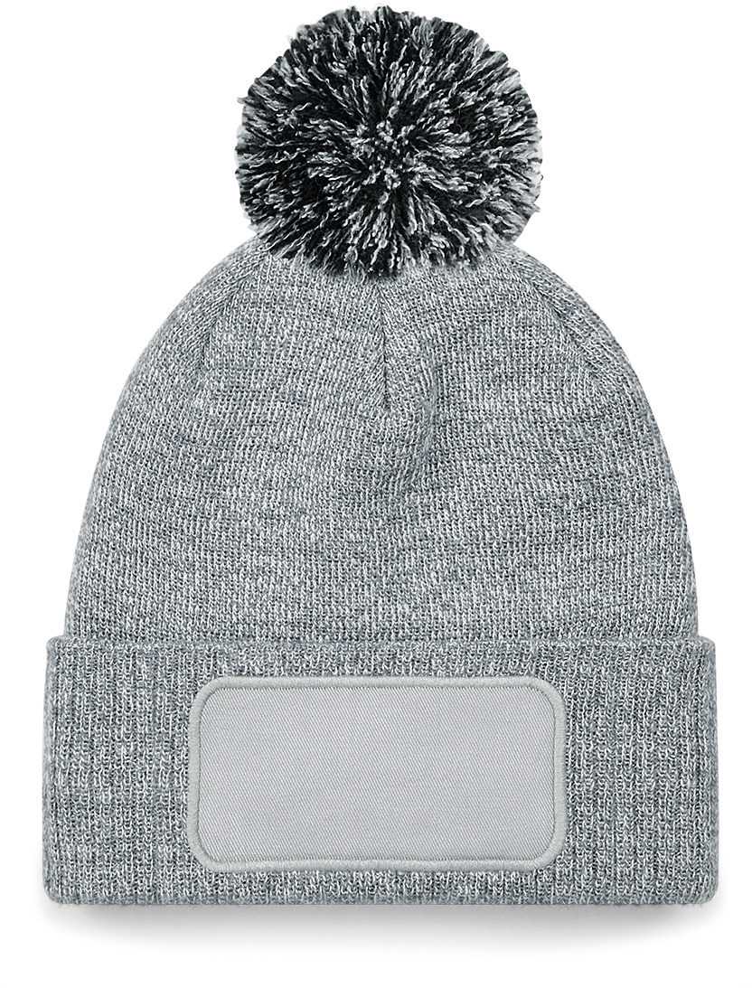 Gorro parche Snowstar® con pompón <br/> Heather Grey / Black