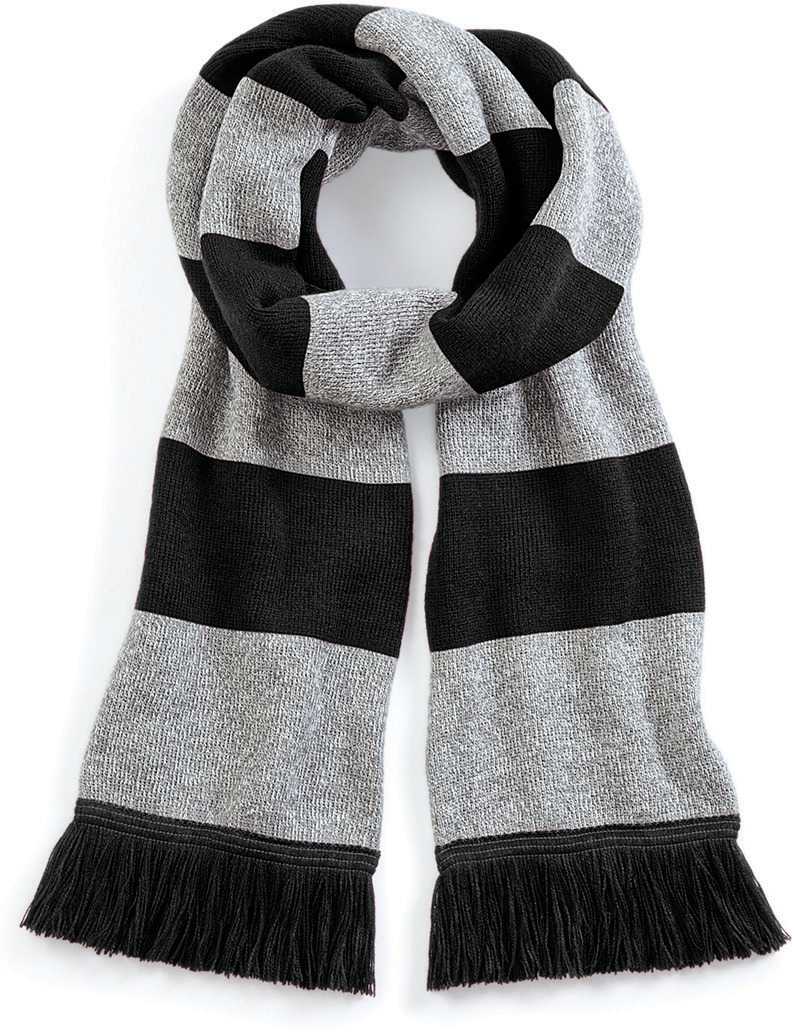 Bufanda Stadium a rayas Black / Heather Grey