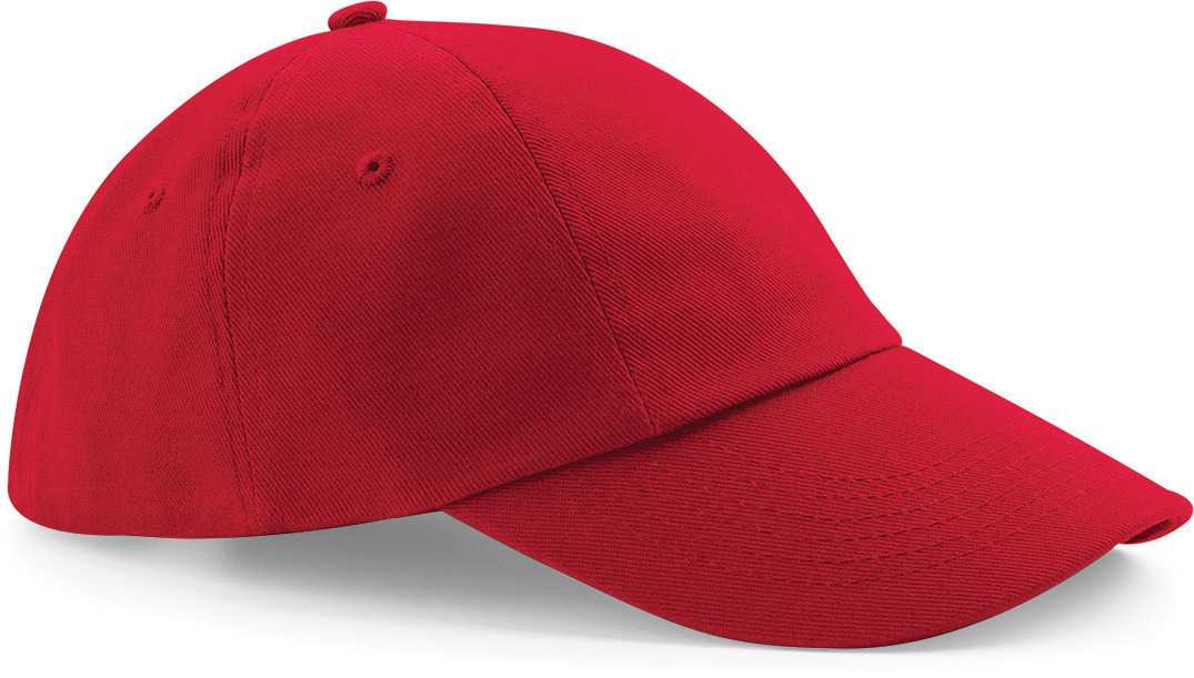 Gorra de perfil bajo algodón drill grueso - 6 paneles Classic Red