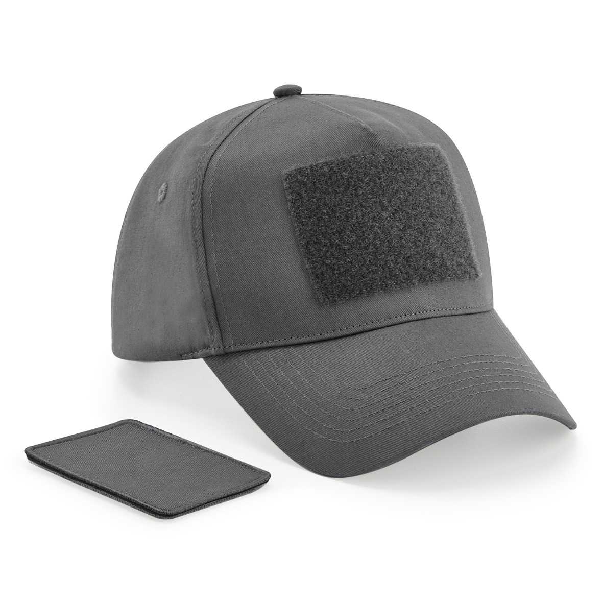 Gorra de 5 paneles con parche extraíble Graphite Grey