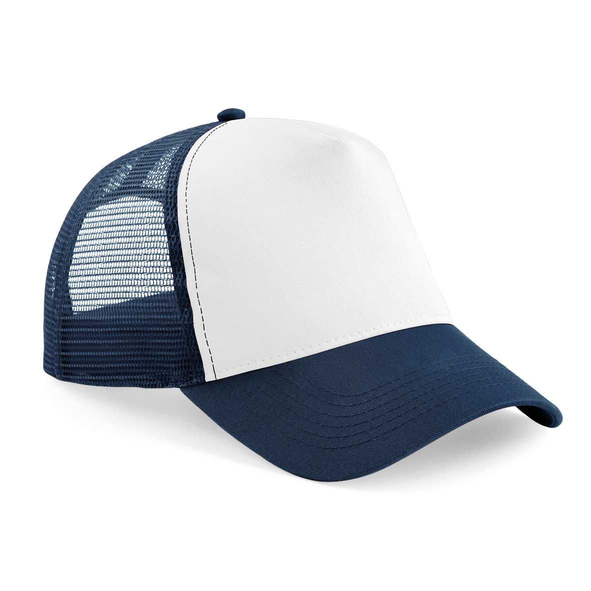 Gorra de rejilla ajustable en la parte posterior infantil<br/> French Navy / White