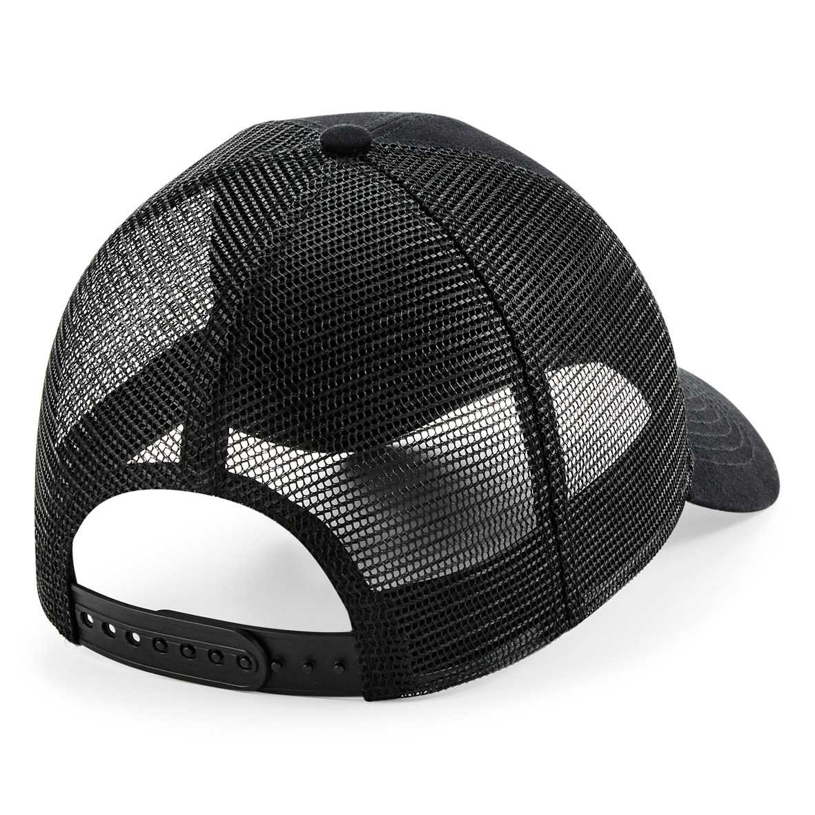 Gorra de rejilla con parche extraíble y ajustable en la parte trasera <br/> Black