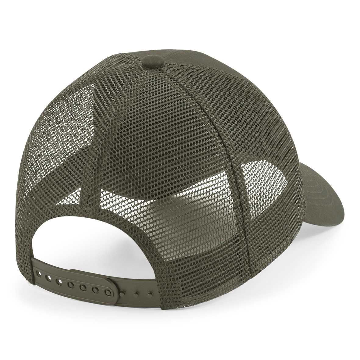 Gorra de rejilla con parche extraíble y ajustable en la parte trasera <br/> Military Green