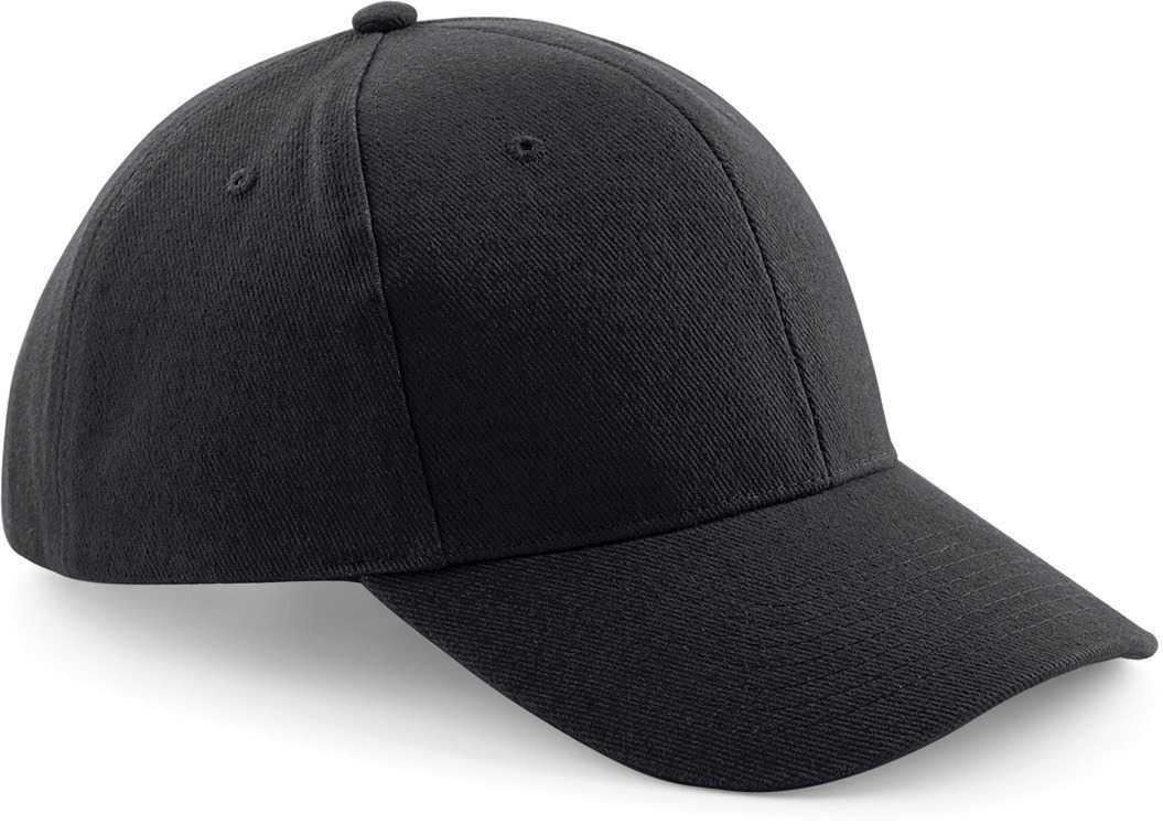 Gorra Pro-Style de algodón peinado - 6 paneles Black