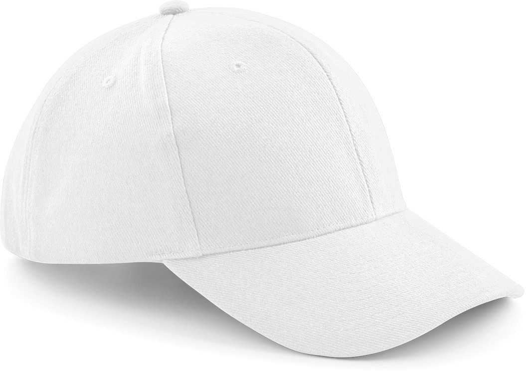 Gorra Pro-Style de algodón peinado - 6 paneles White