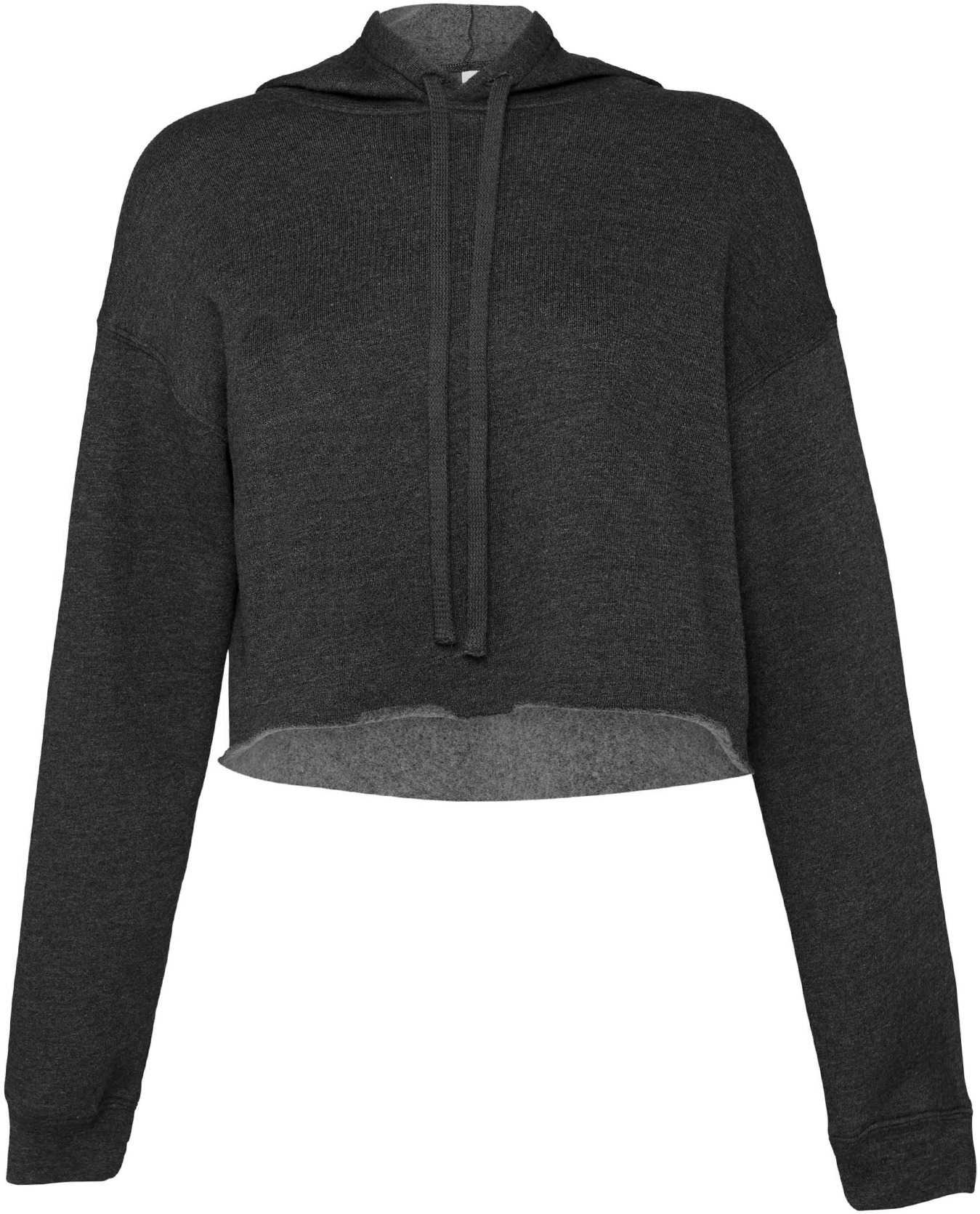 Sudadera crop capucha Dark Grey Heather