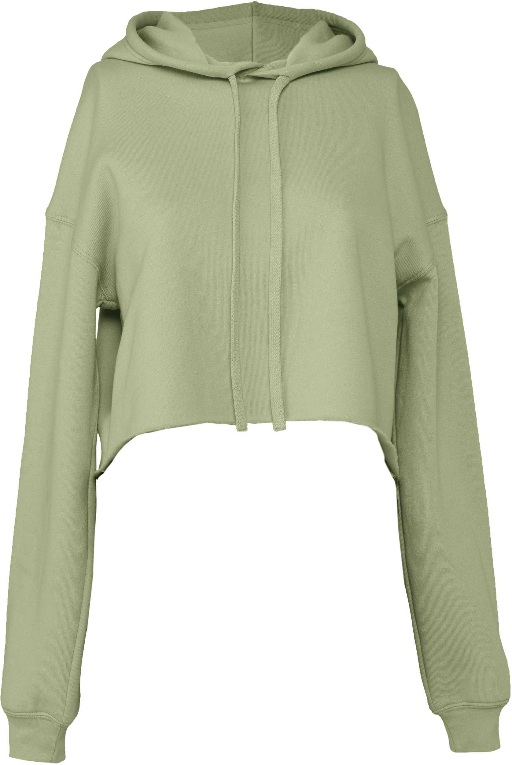 Sudadera crop capucha Military Green