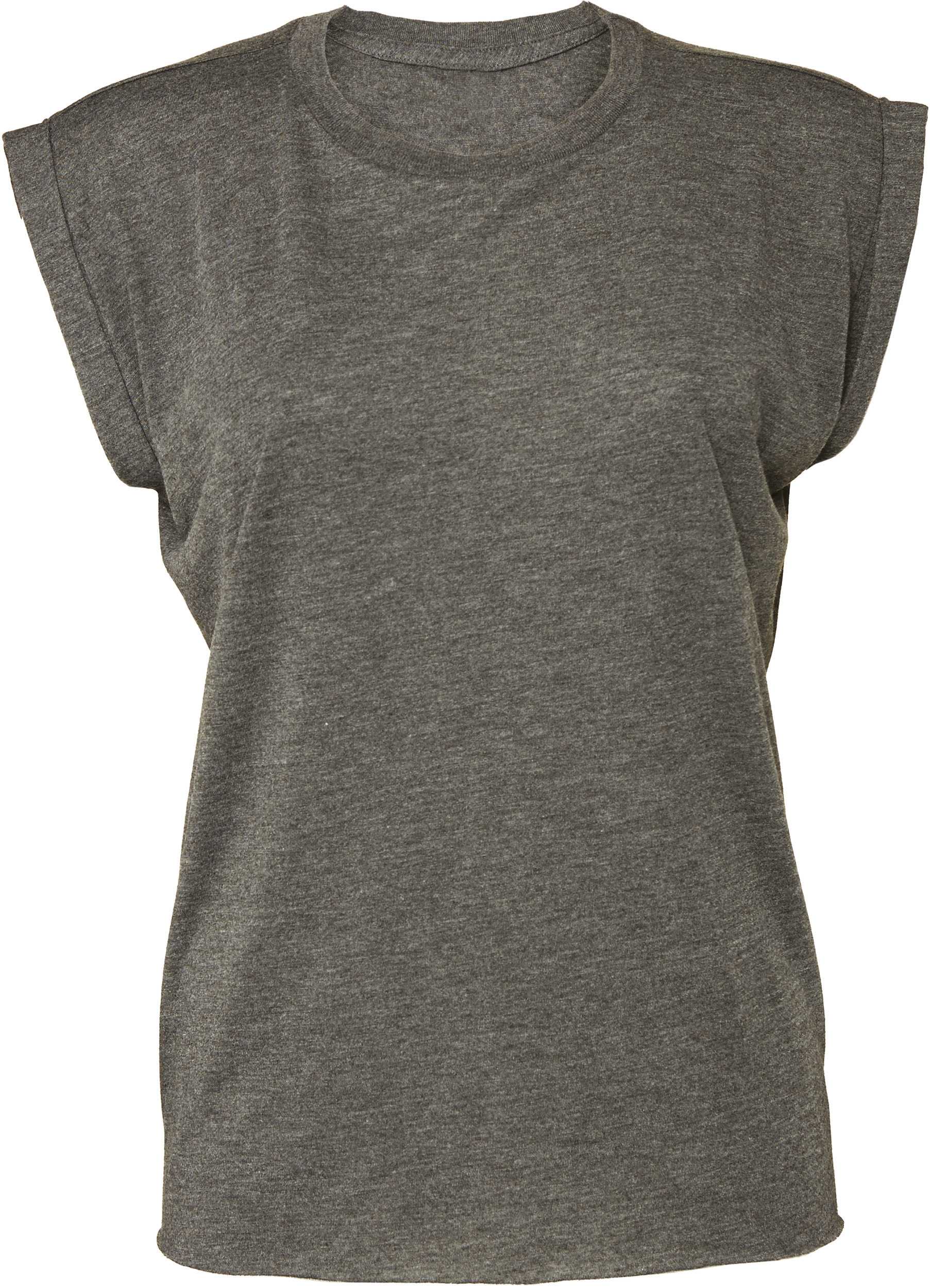 Camiseta Flowy manga vuelta mujer Dark Grey Heather