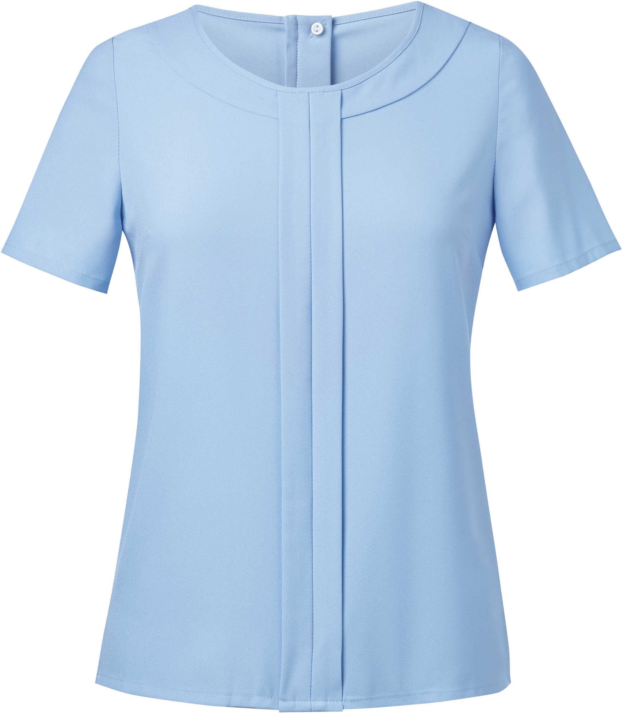 Blusa Verona de crêpe de China Sky Blue