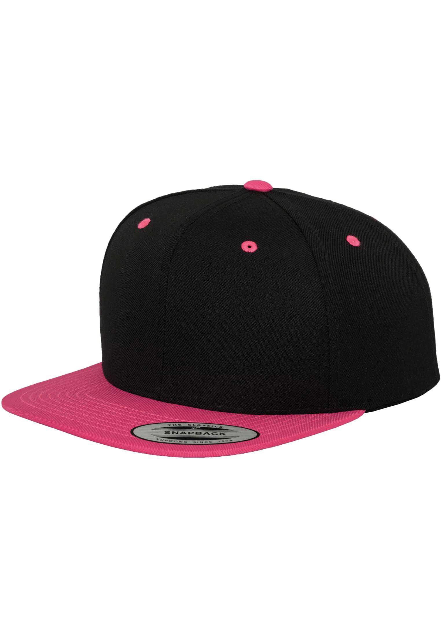 Gorra Classic  bicolor snapback BLACK / Neon Pink