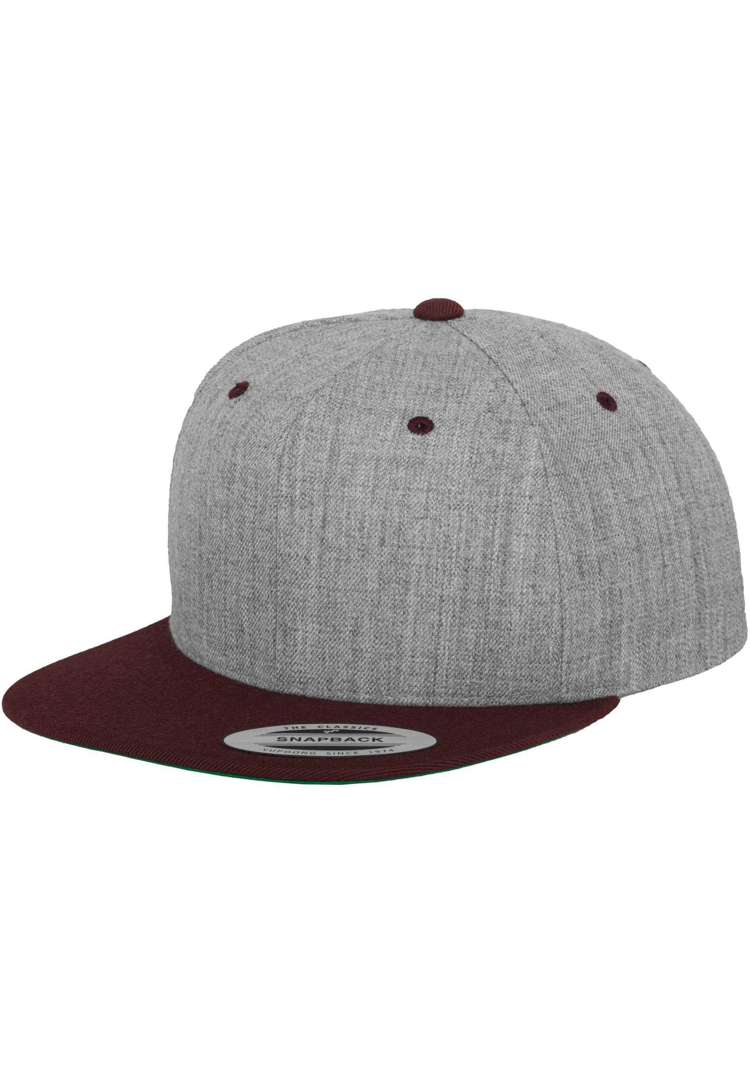 Gorra Classic  bicolor snapback HEATHER GREY / MAROON