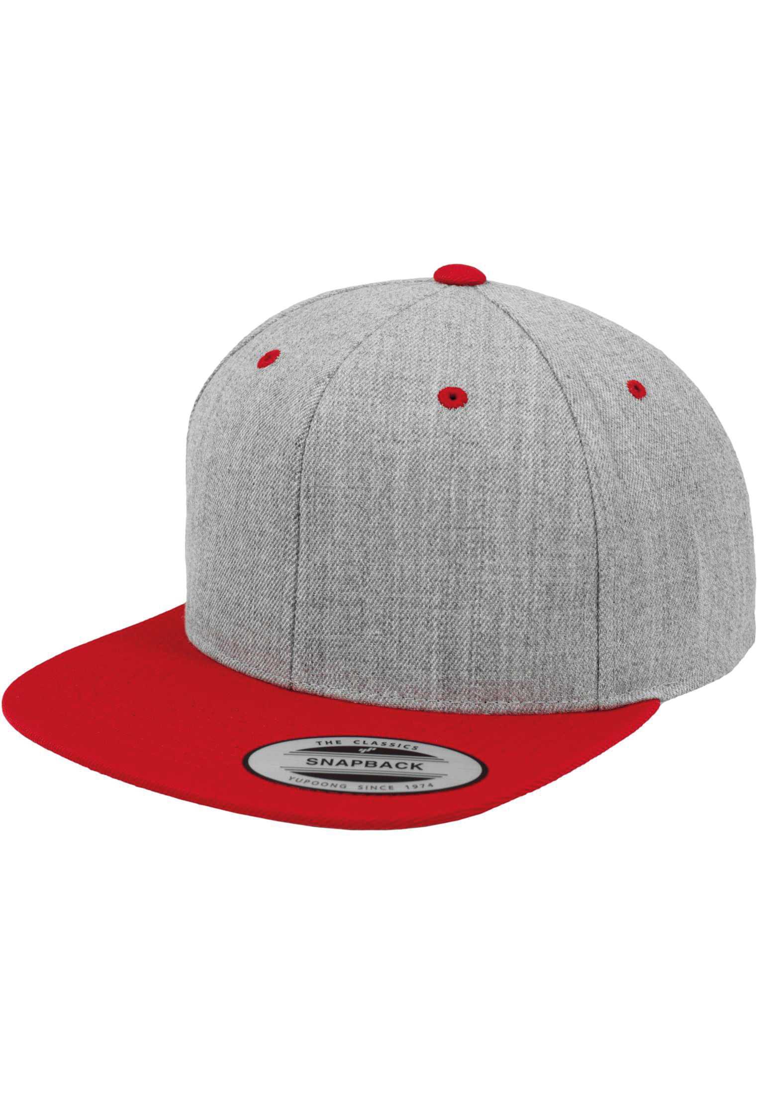 Gorra Classic  bicolor snapback HEATHER / RED
