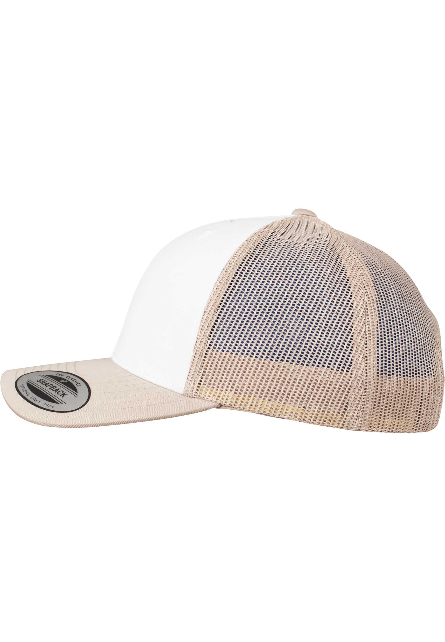 Gorra Retro Trucker Colored Front Khaki / White