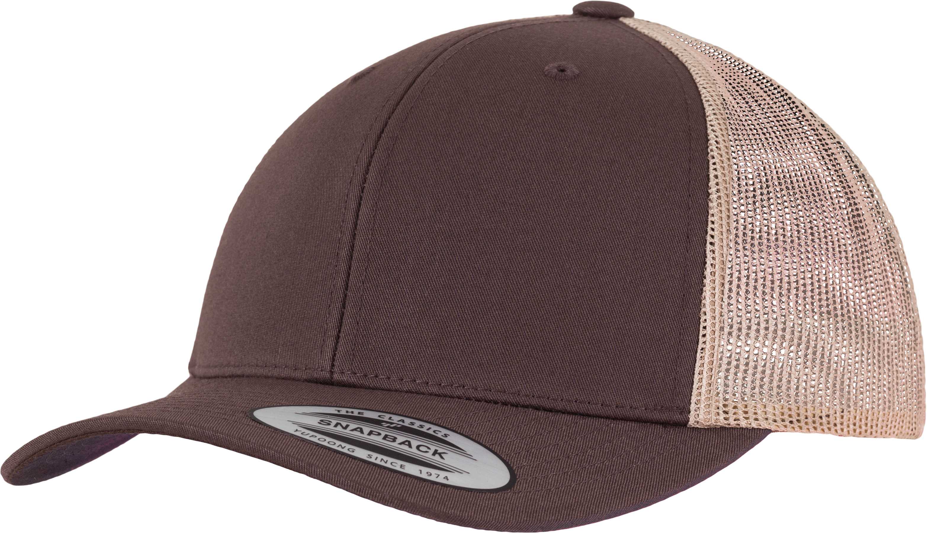 Gorra trucker retro bicolor<br/> BROWN / KHAKI