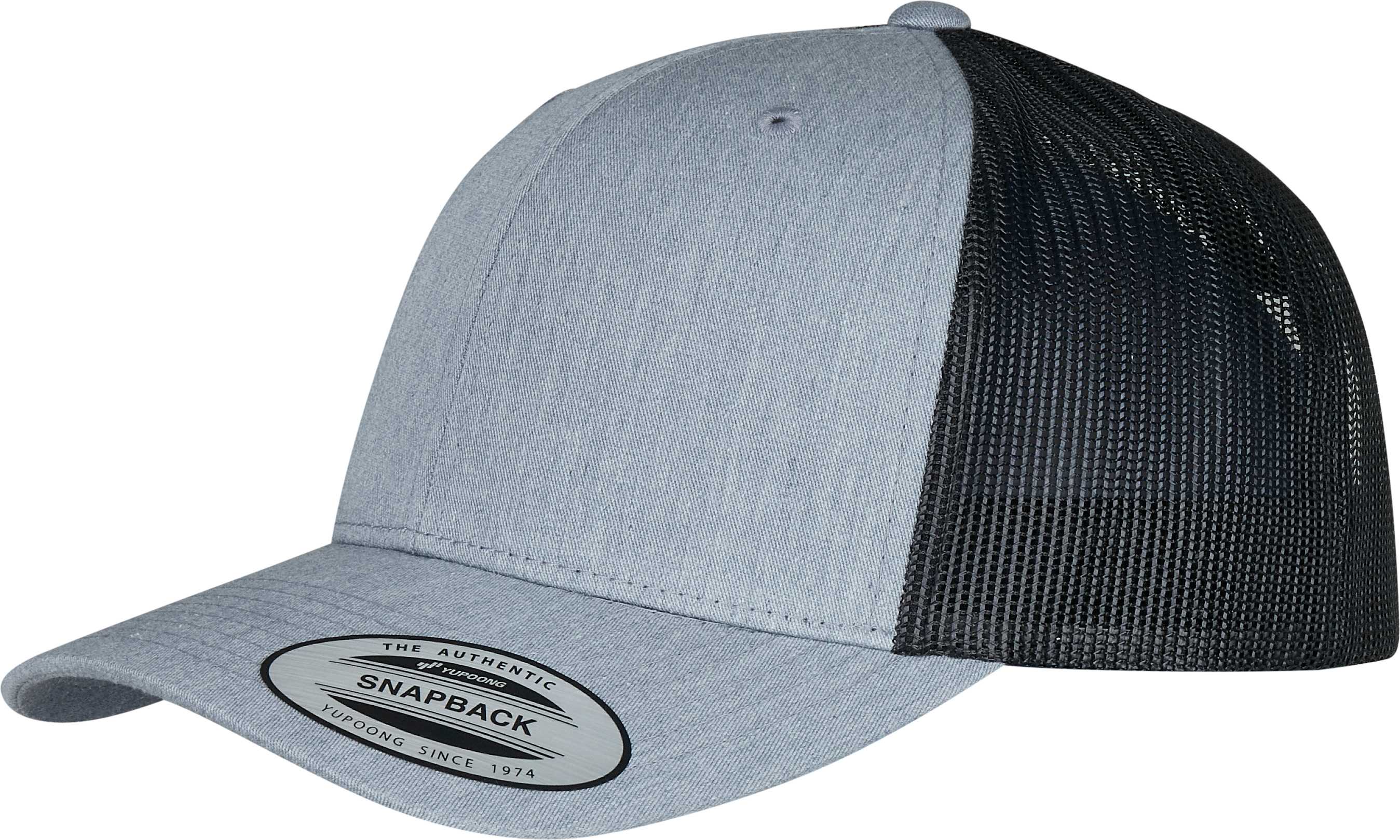 Gorra trucker retro bicolor<br/> Heather / Black