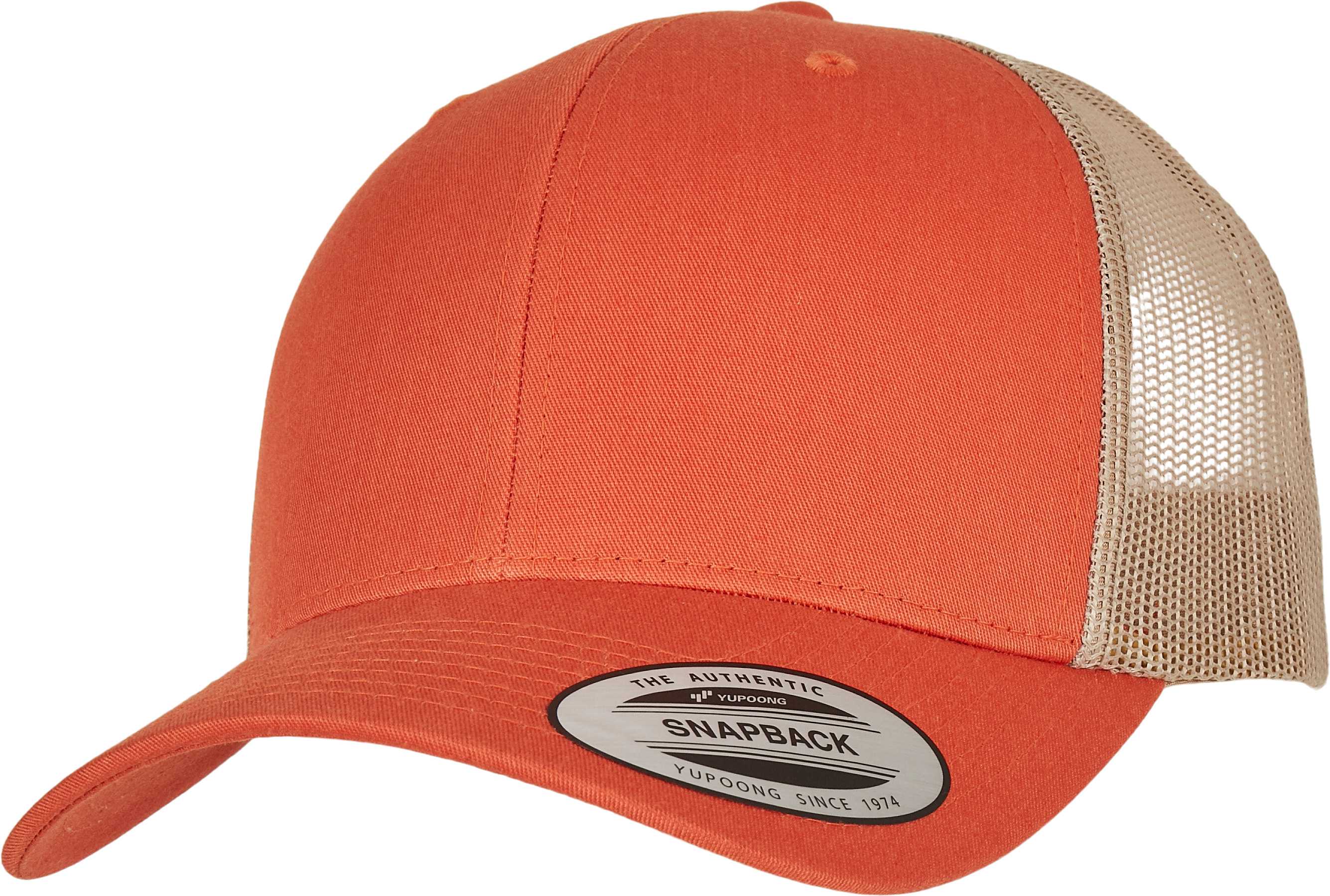 Gorra trucker retro bicolor<br/> Rustic Orange  / Khaki