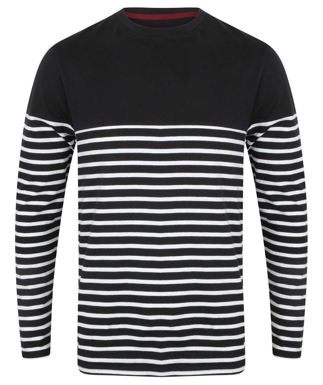 Camiseta Breton manga larga Navy / White