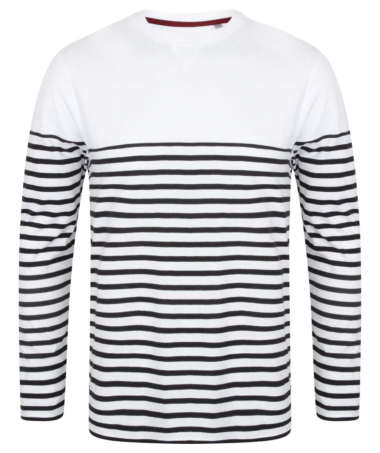 Camiseta Breton manga larga White / Navy