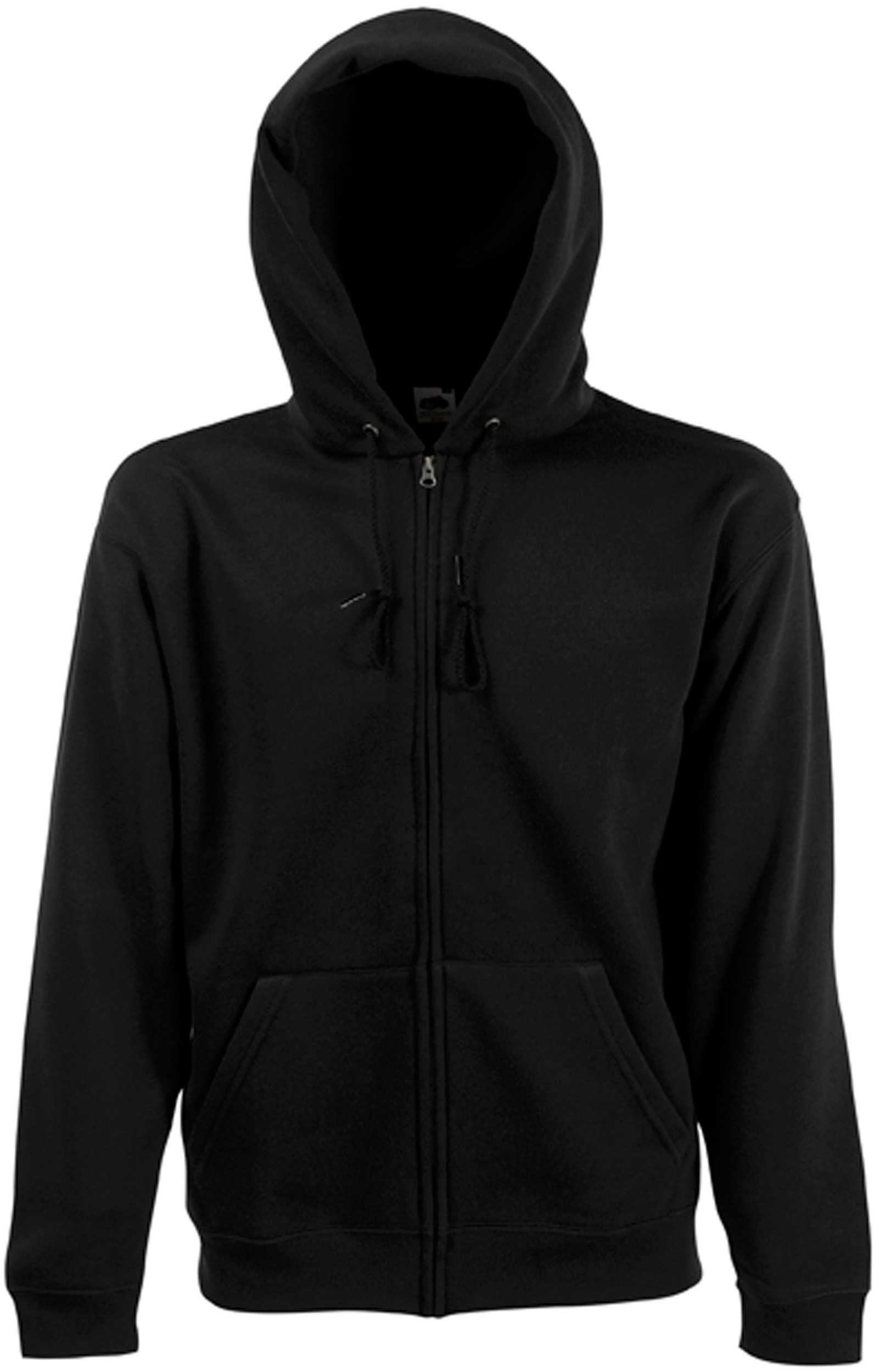 Sudadera Premium cremallera y capucha hombre (62-034-0) Black