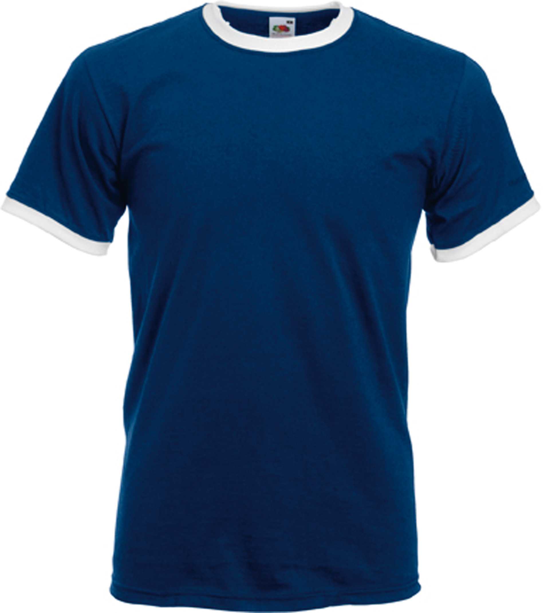Camiseta Ringer Valueweight Navy / White