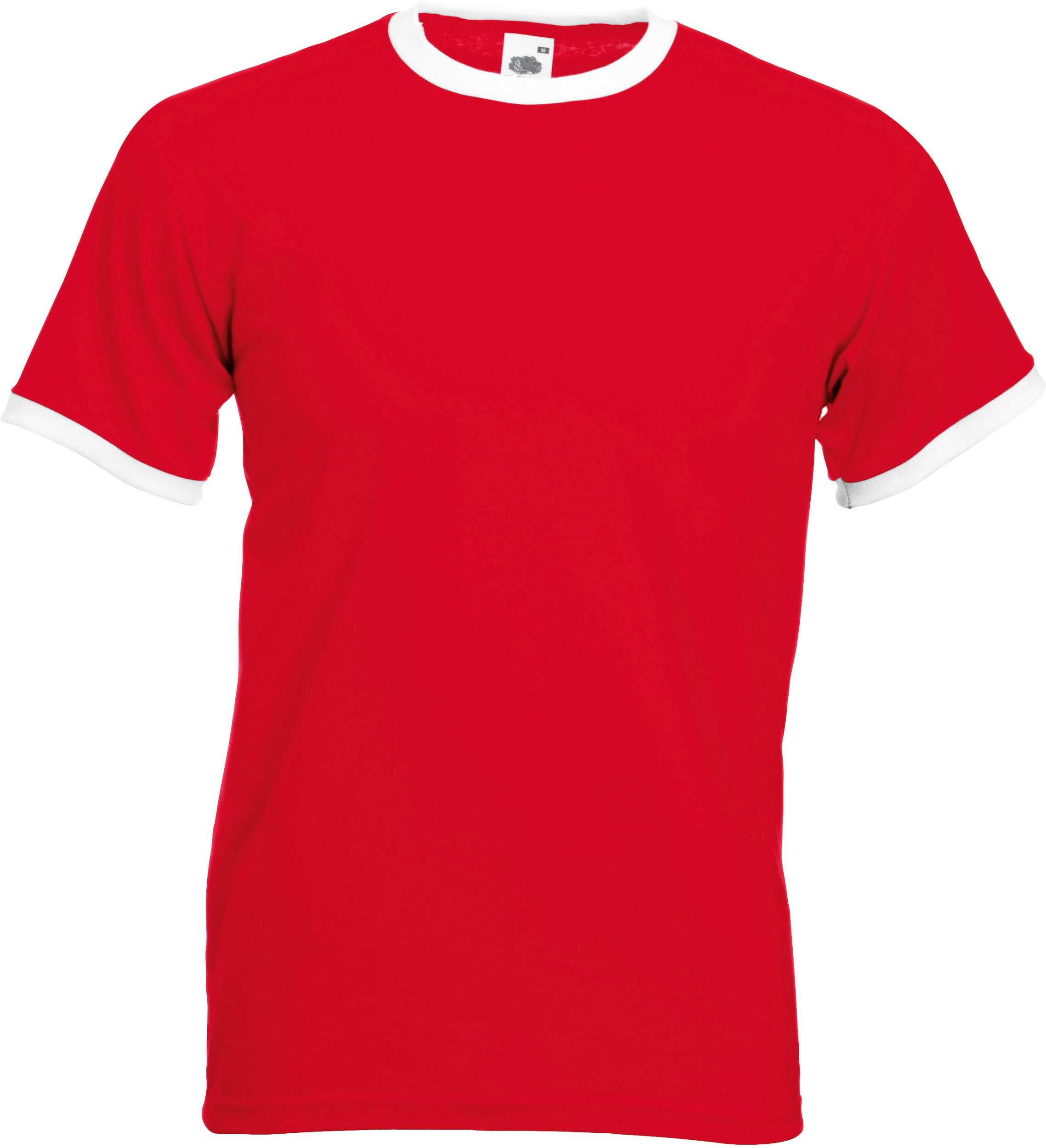 Camiseta Ringer Valueweight Red / White