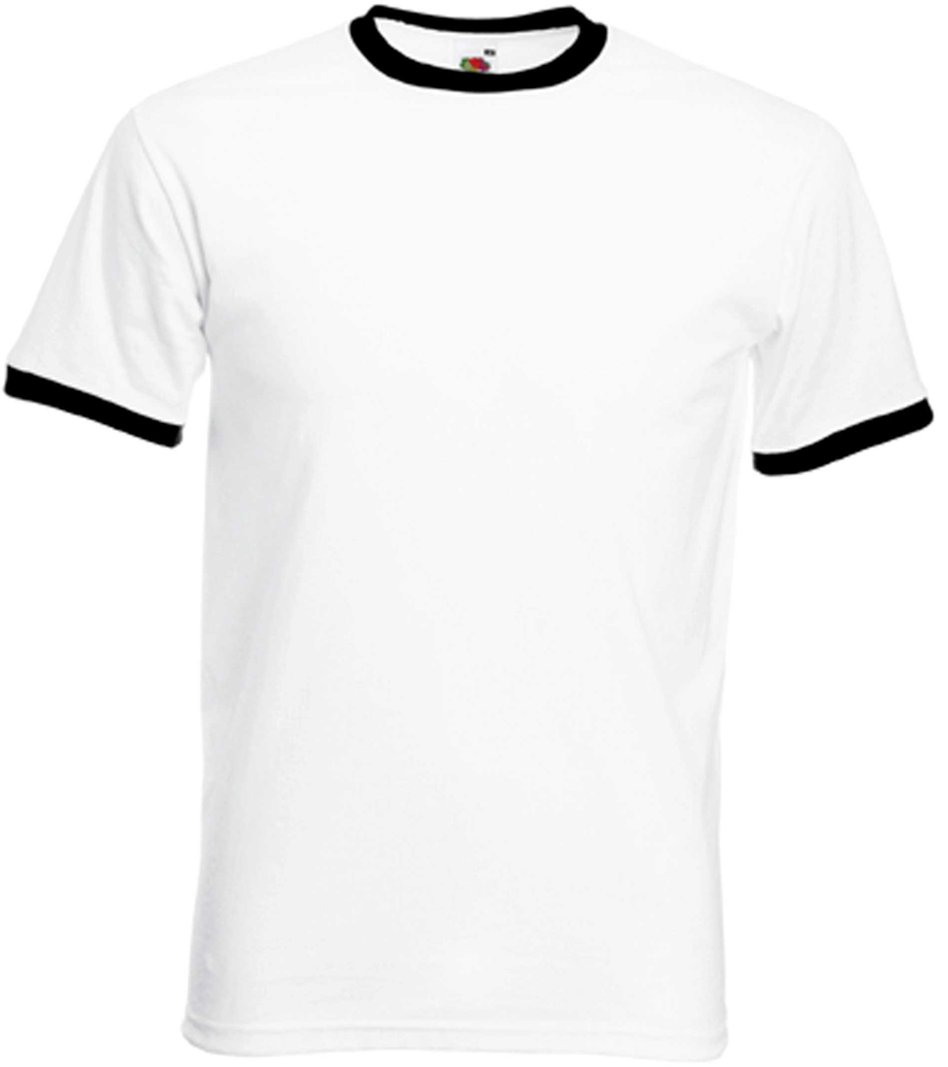 Camiseta Ringer Valueweight White / Black