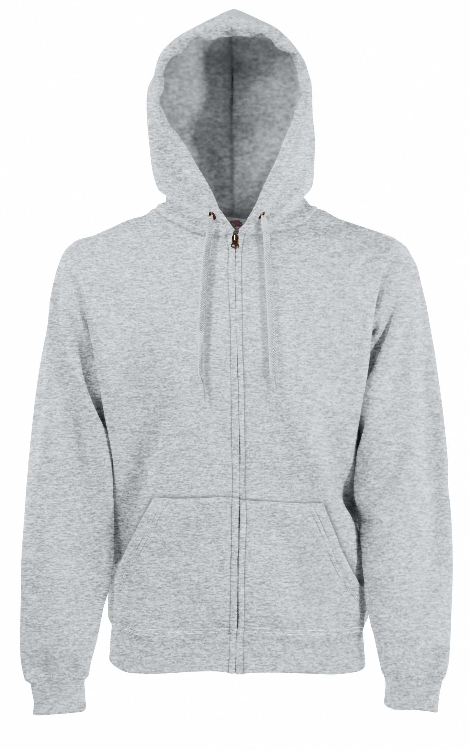 Sudadera Classic cremallera y capucha hombre (62-062-0) Heather Grey