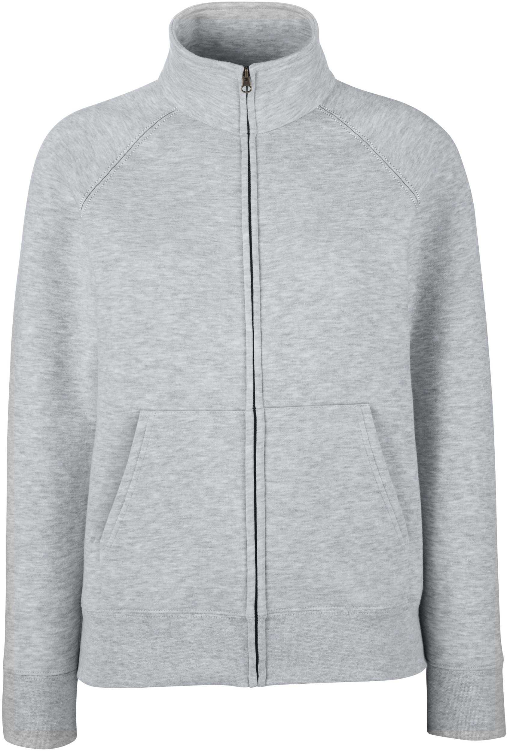 Chaqueta de felpa Premium con cremallera mujer (62-116-0) Heather Grey