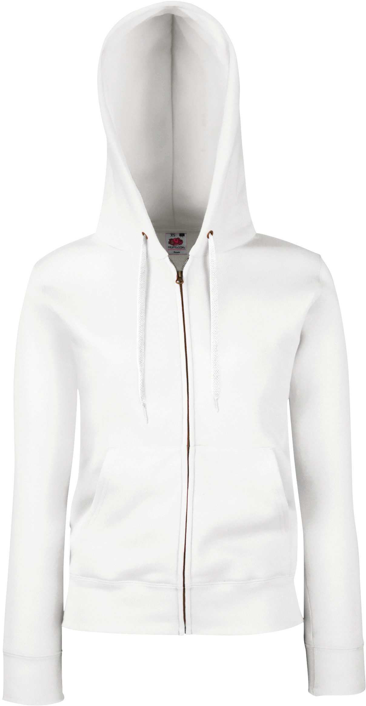 Sudadera Premium cremallera y capucha mujer (62-118-0) White